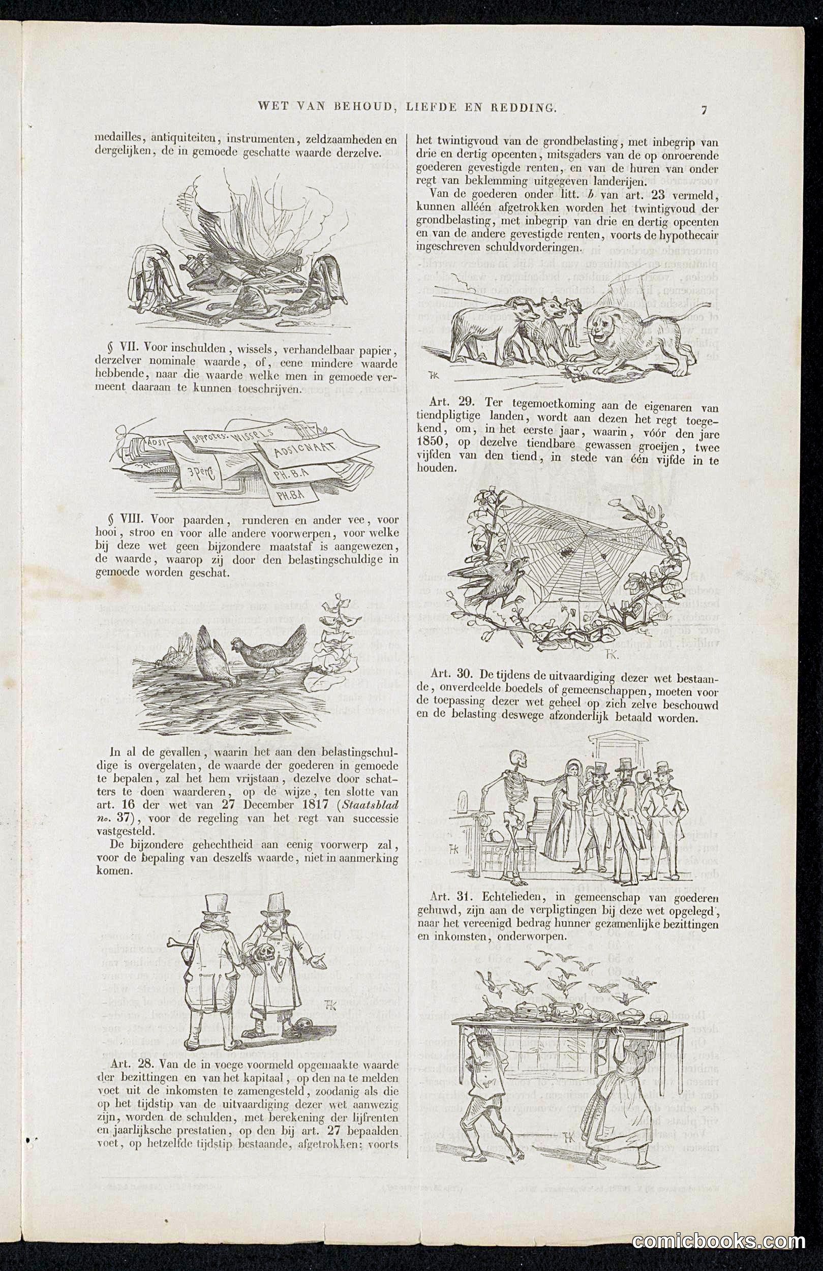 Satire on the 1844 Voluntary 3% Loan Campaign
