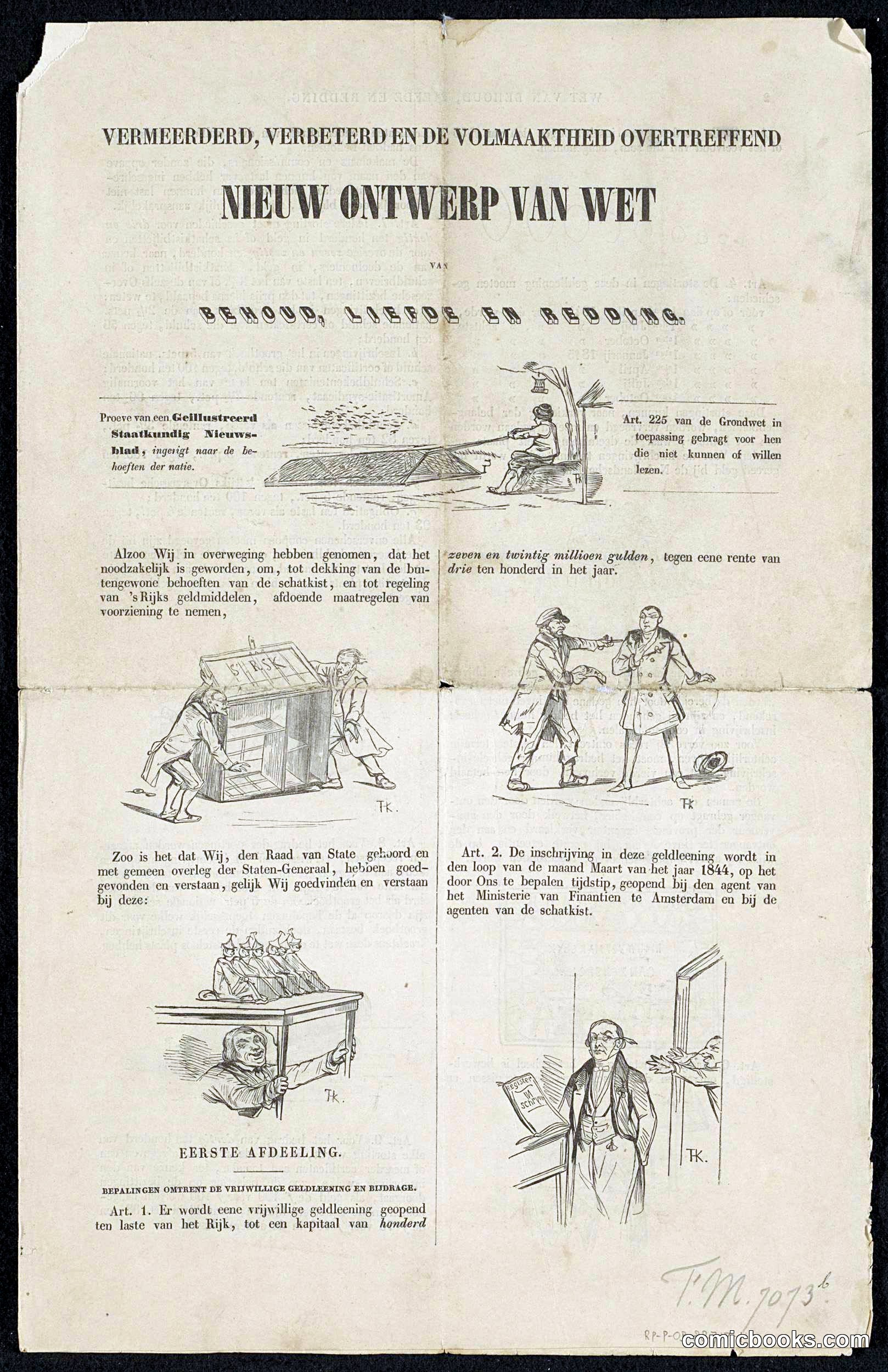 Satire on the 'Voluntary' 3% Loan of 1844