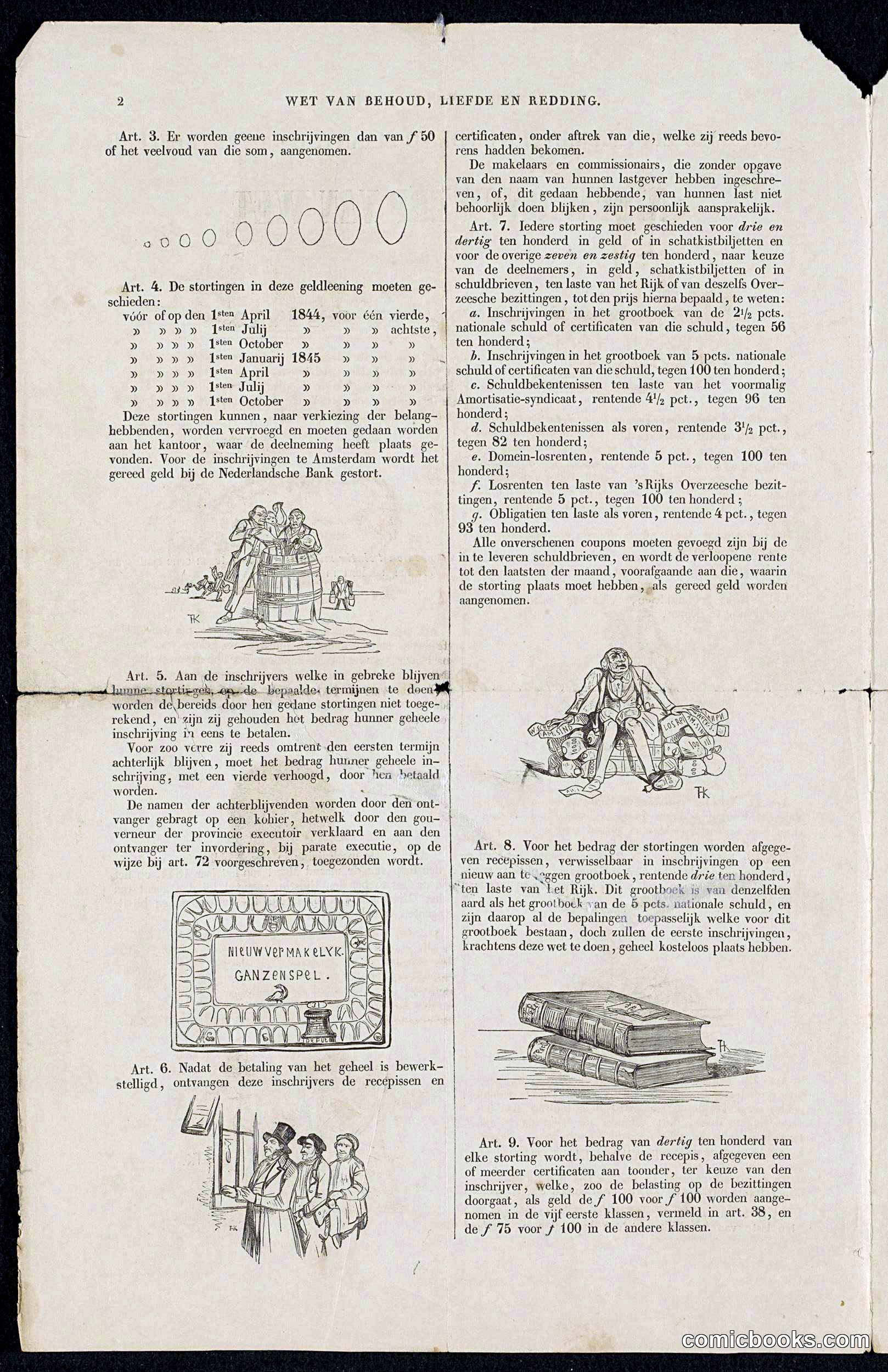 Satire on the Voluntary 3% Loan Campaign of 1844