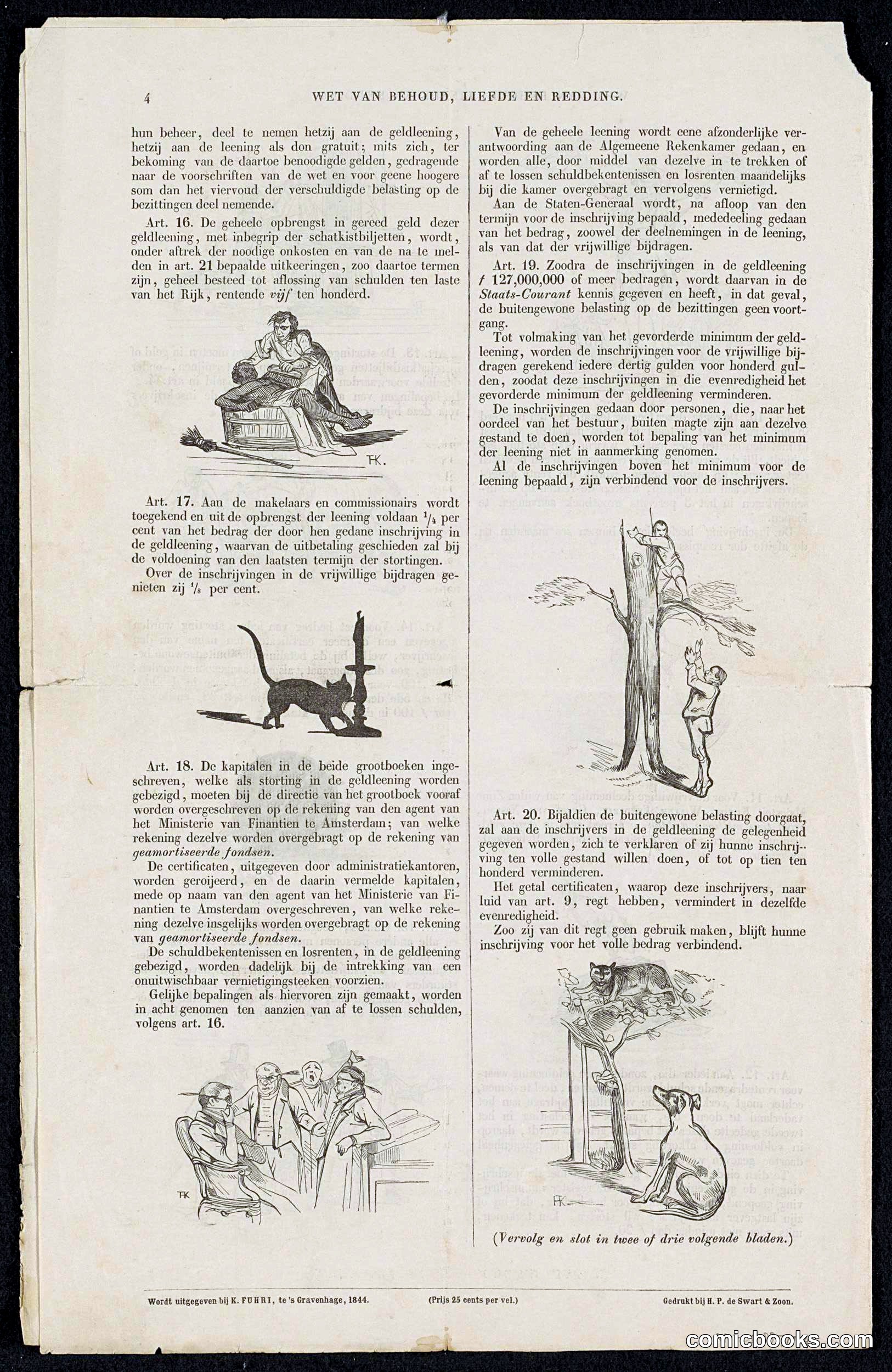 Satire on the Voluntary 3% Loan of 1844
