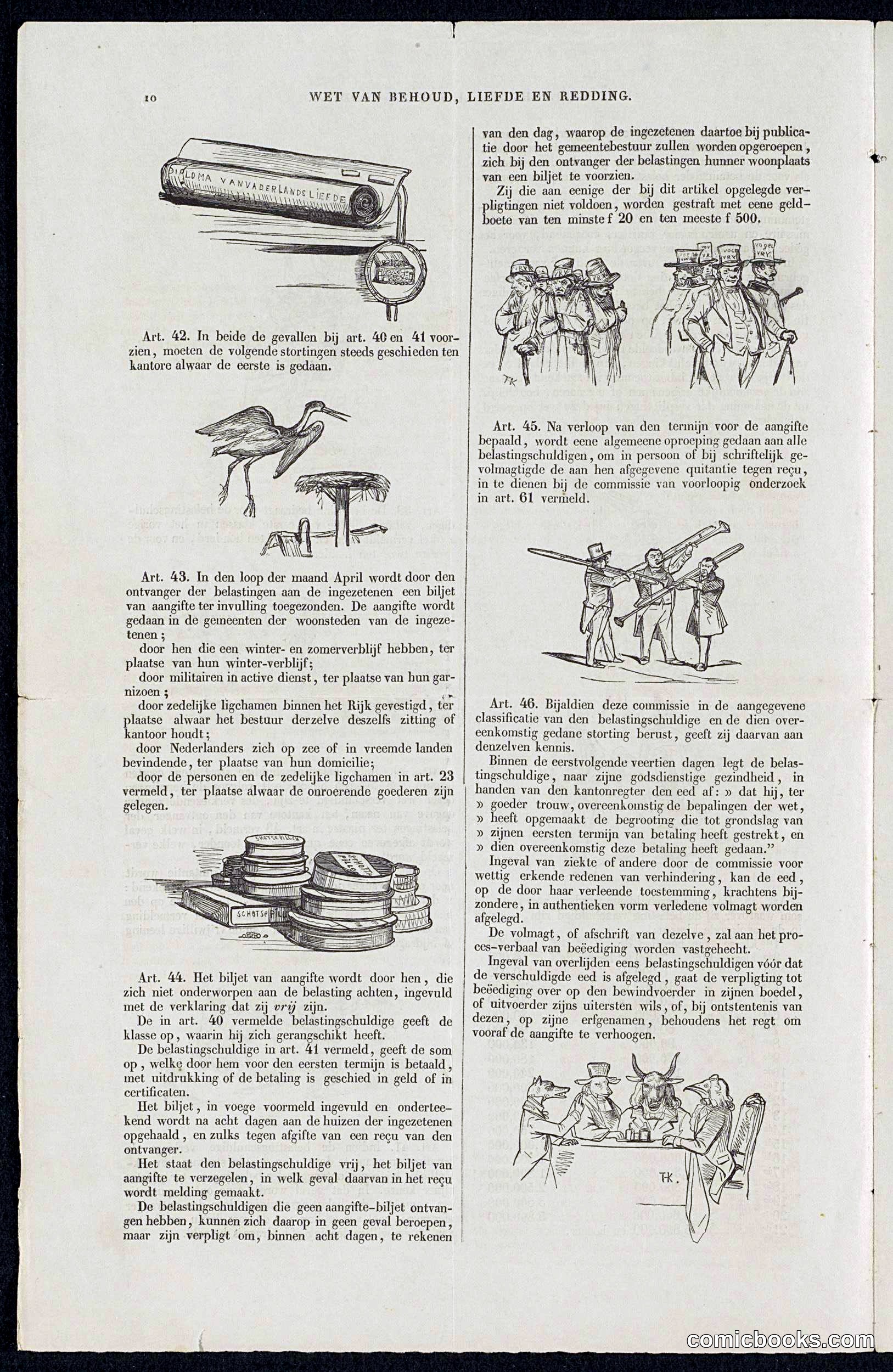 Satire on the Voluntary 3% Loan Campaign of 1844