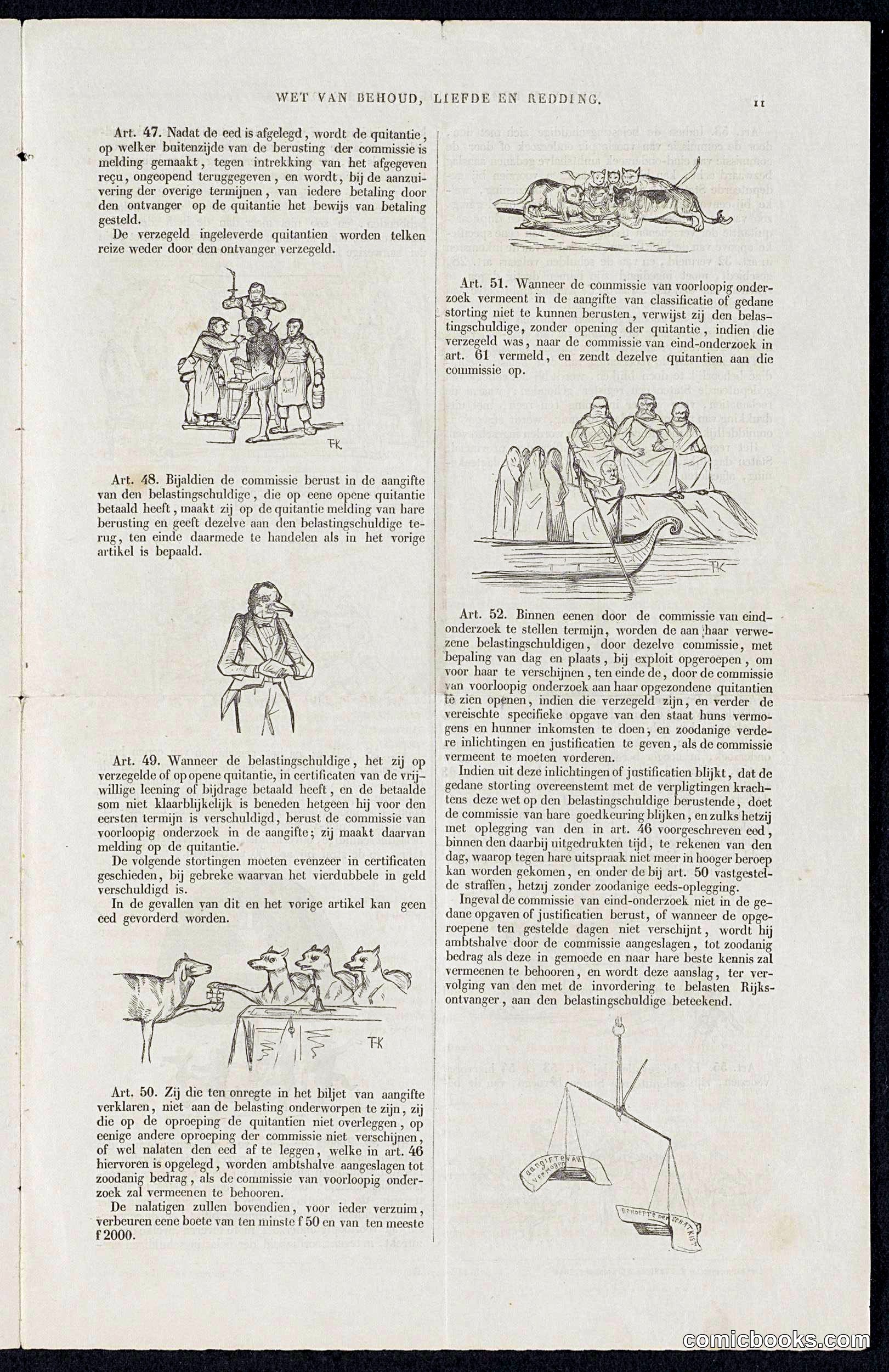 Satire on the Voluntary 3% State Loan Campaign of 1844