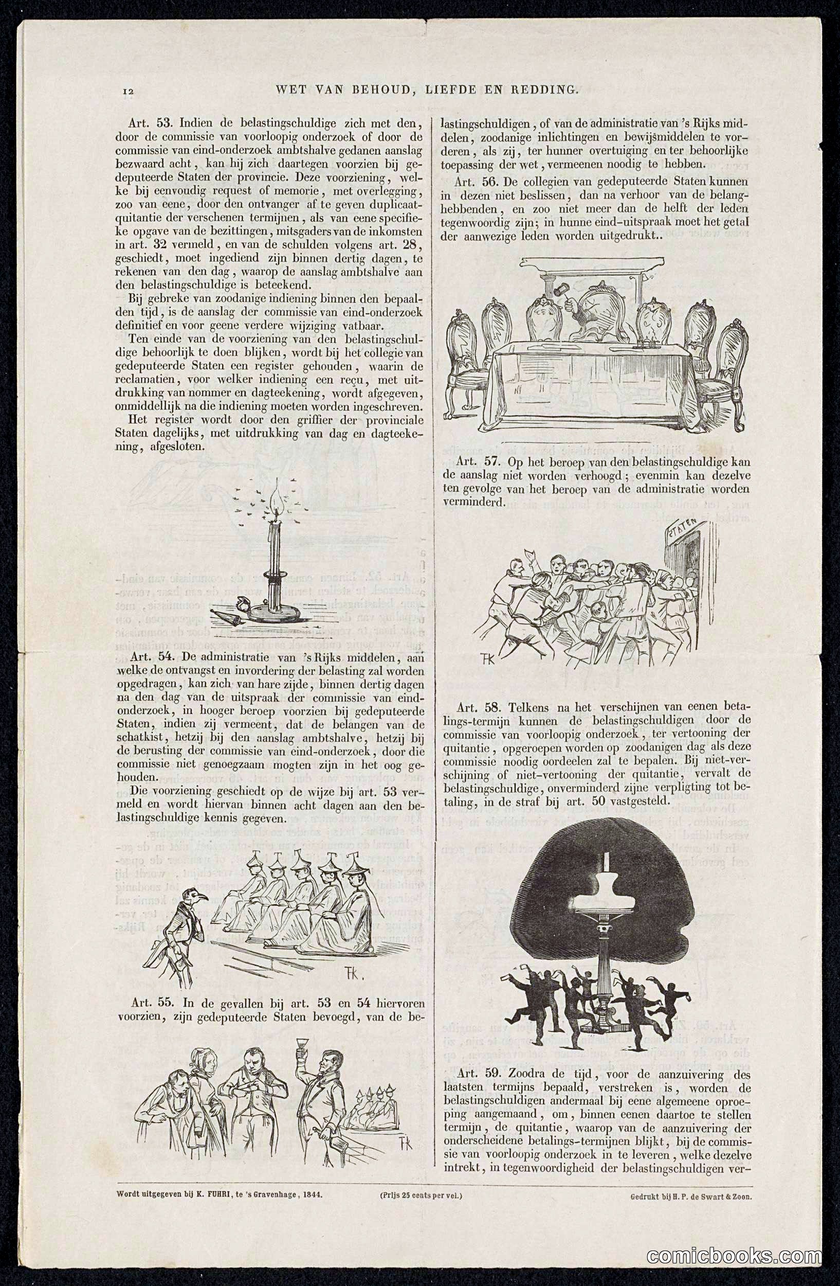 Satire on the Voluntary 3% Loan Campaign of 1844