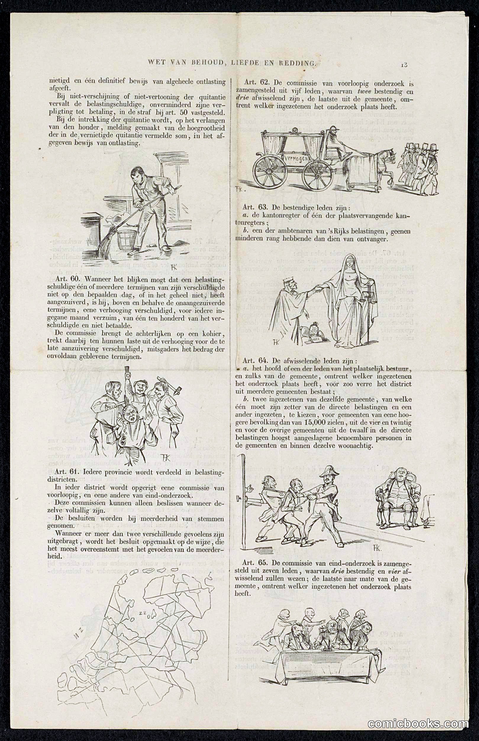 Dutch Political Satire on the Voluntary 3% Loan of 1844