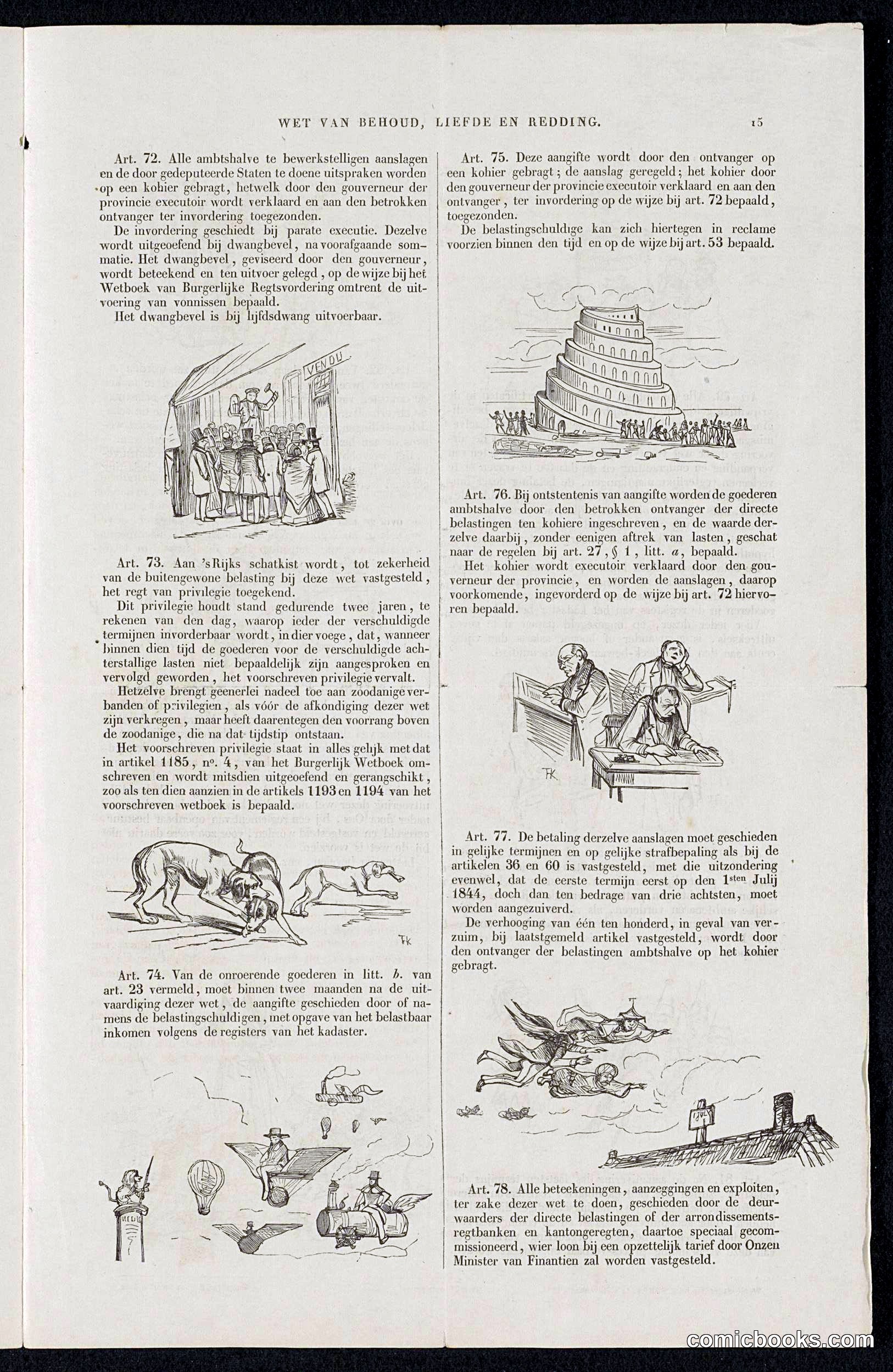 Satire on the Voluntary 3% Loan Campaign of 1844