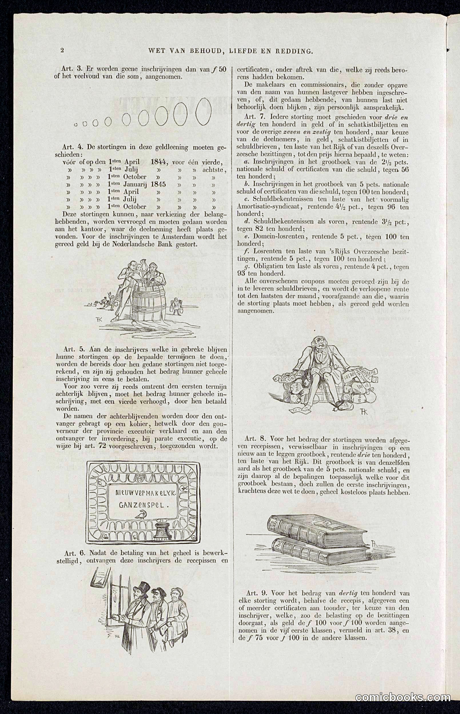 Satire on the Voluntary 3% Loan Campaign of 1844