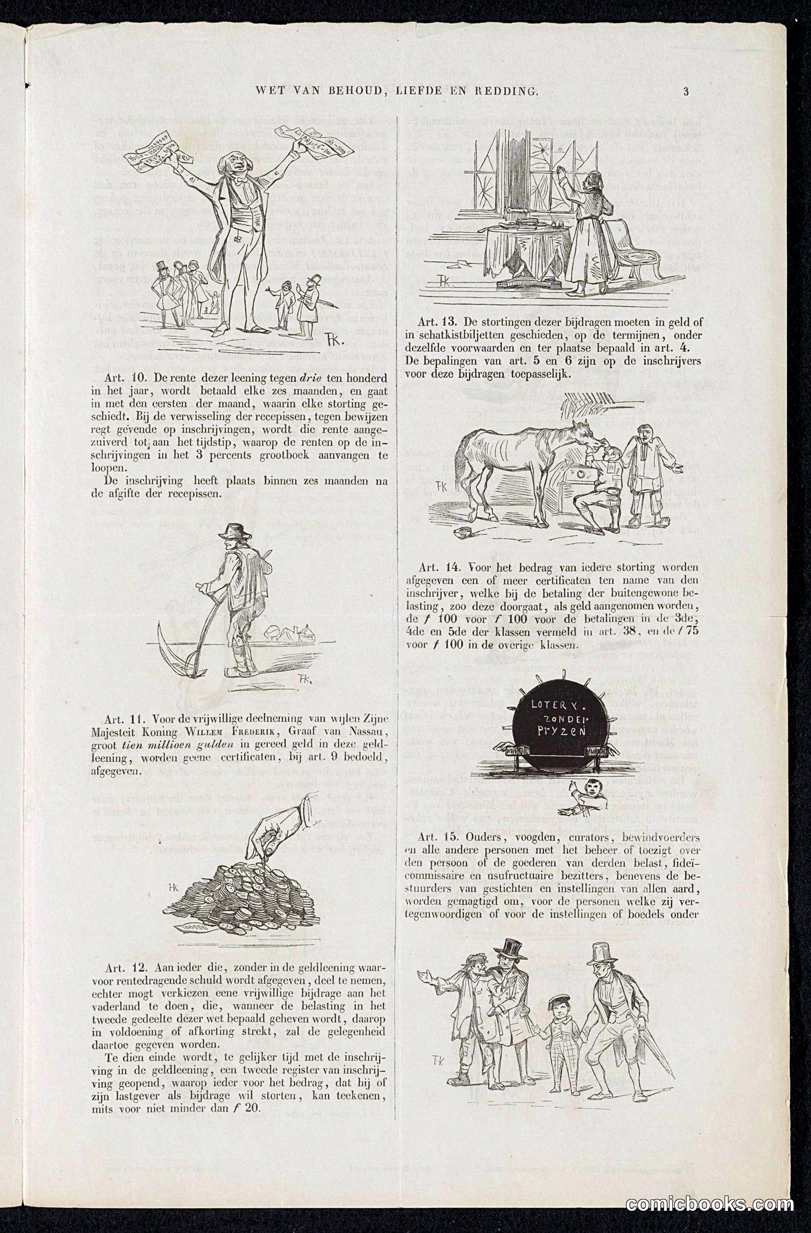 Satire on the Voluntary 3% Loan Campaign of 1844