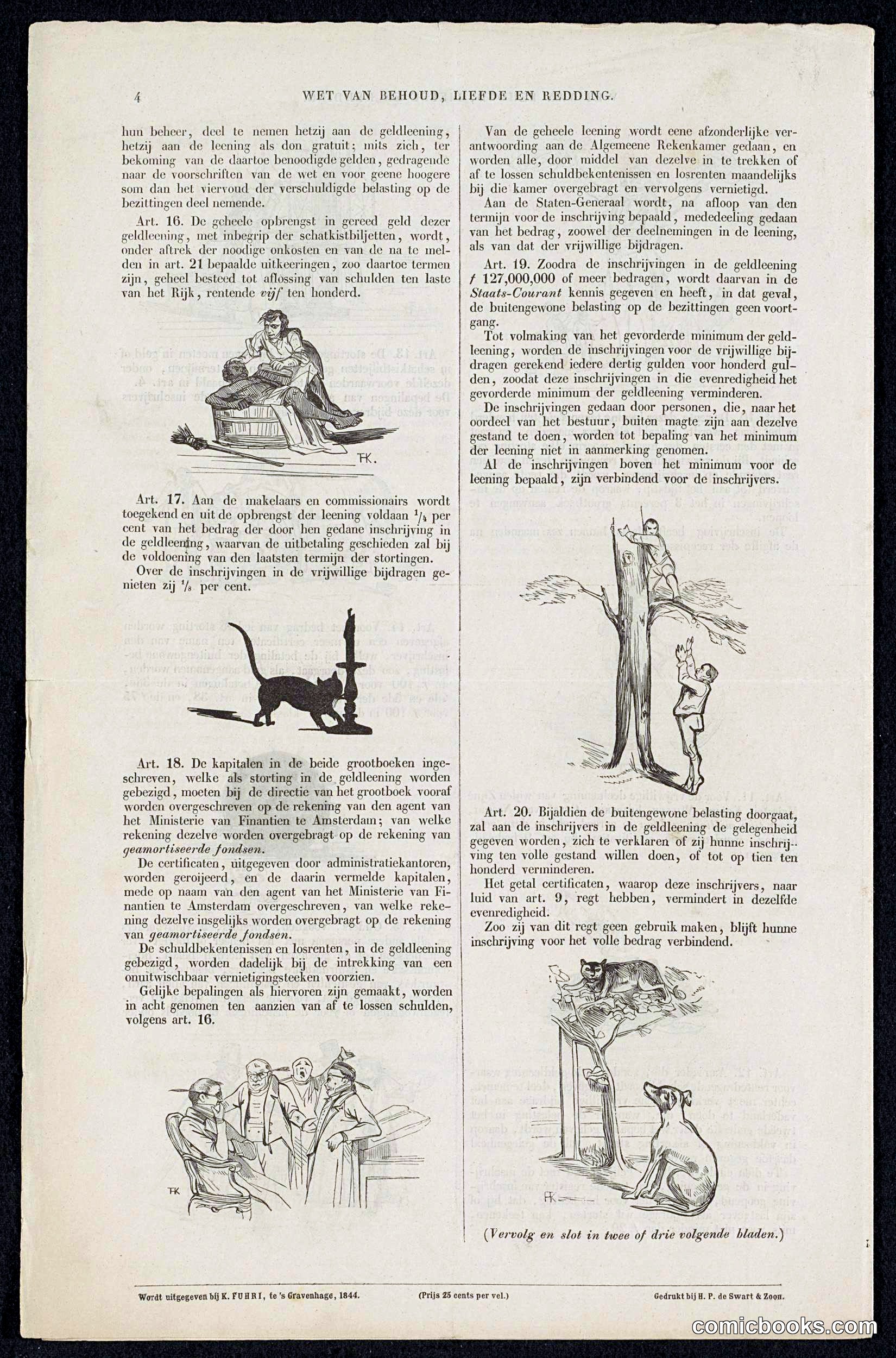 Satire on the Voluntary 3% Loan Campaign of 1844