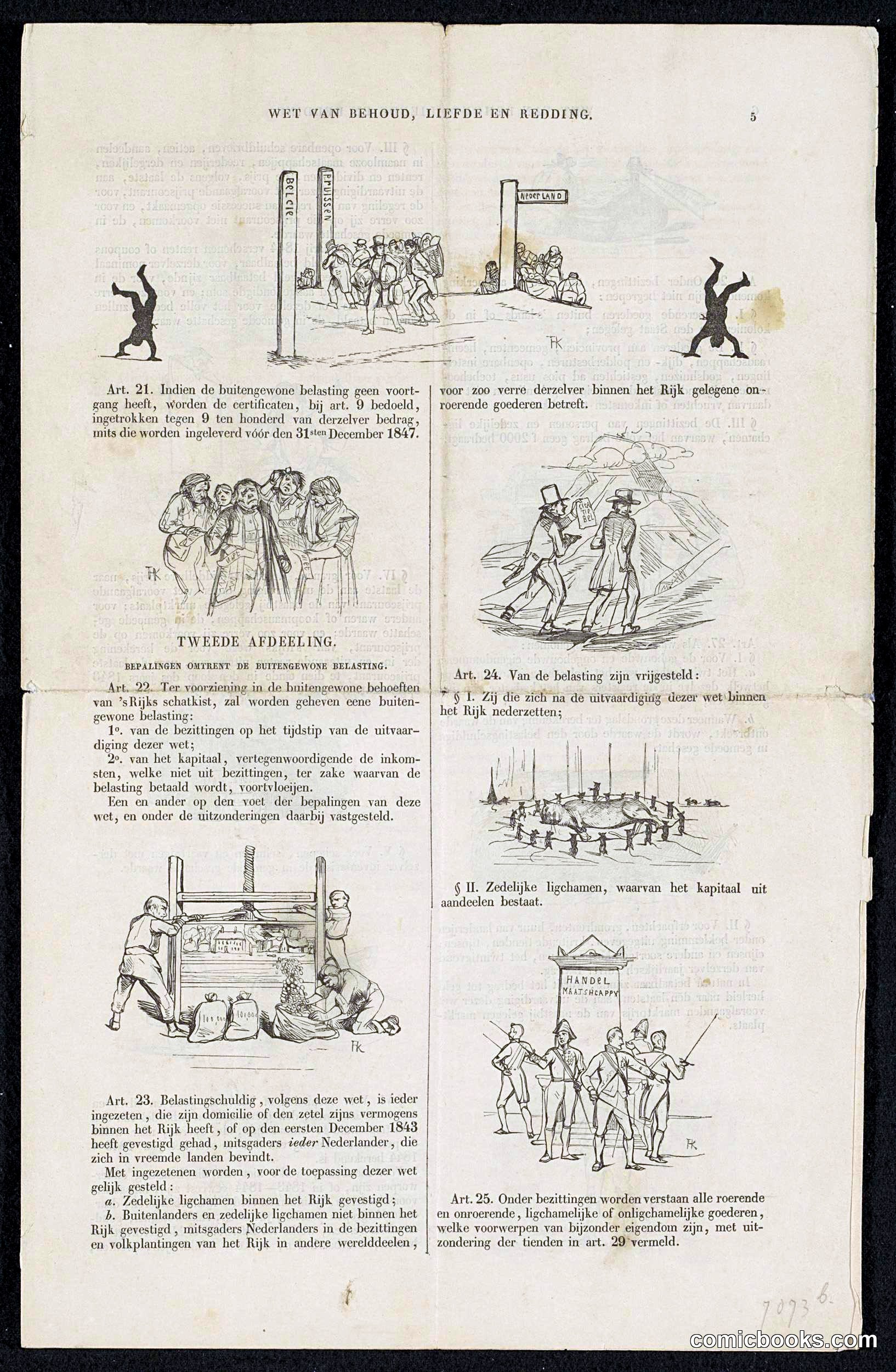 Satire on the 'Voluntary' 3% Loan Campaign of 1844