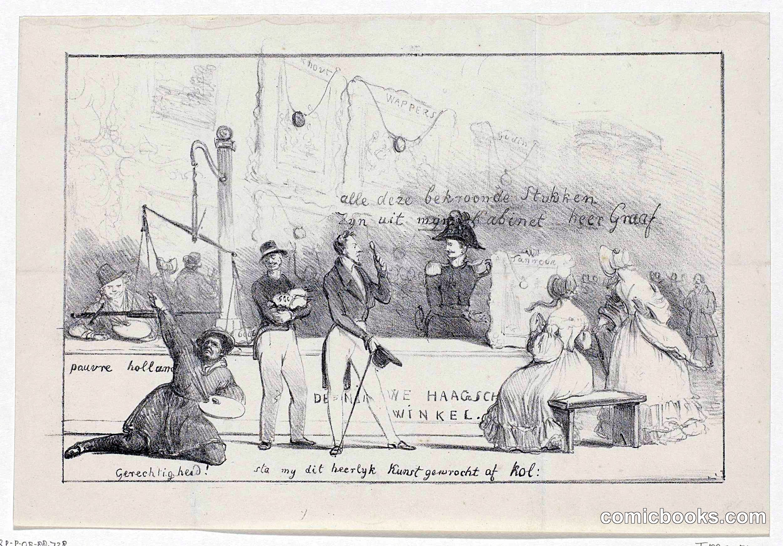 Satire on the Exhibition of Living Masters in The Hague
