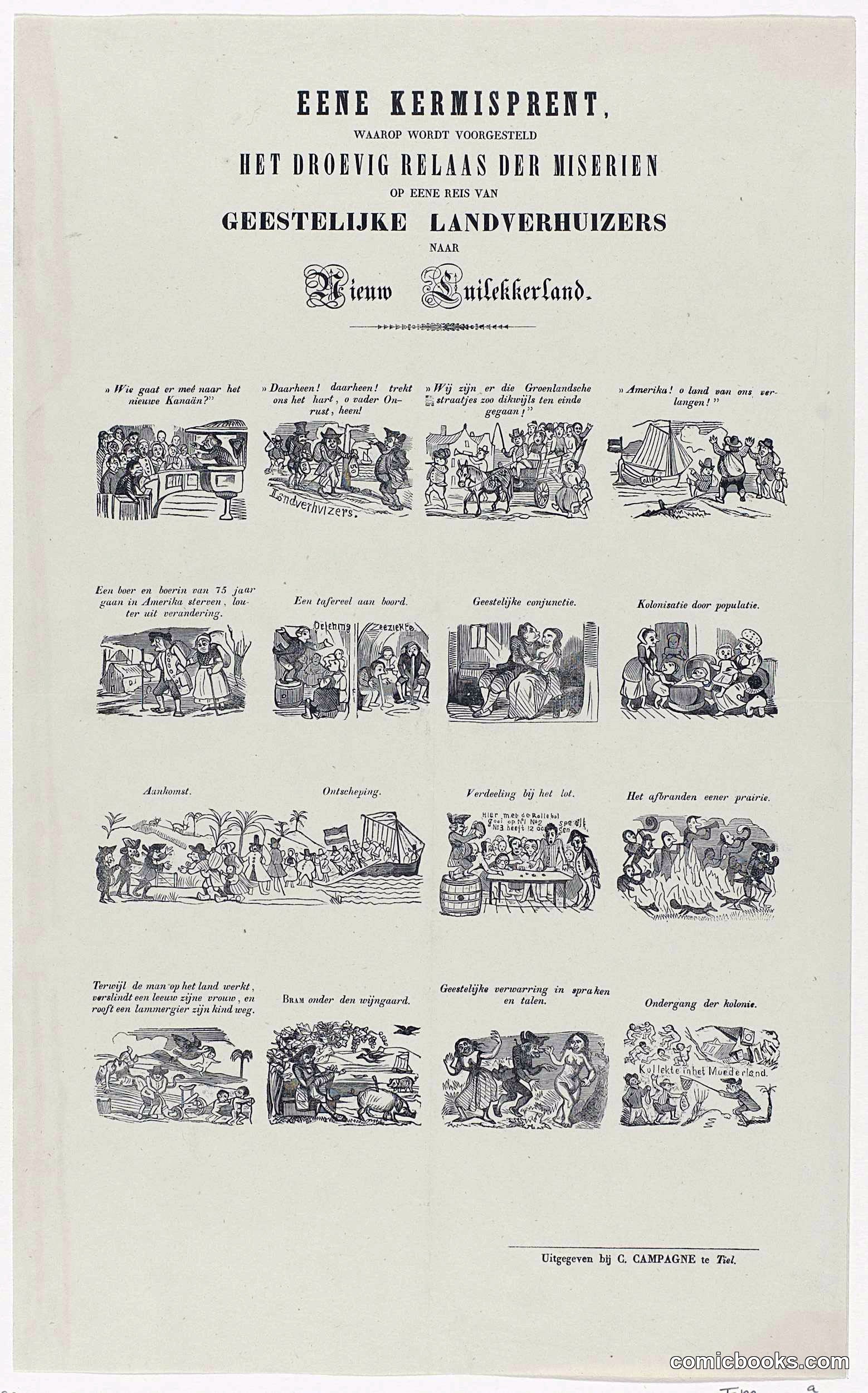 Een Kermisprent: Het Droevig Relaas der Miserien (A Fair-Ground Print: The Sorrowful Account of Miseries)