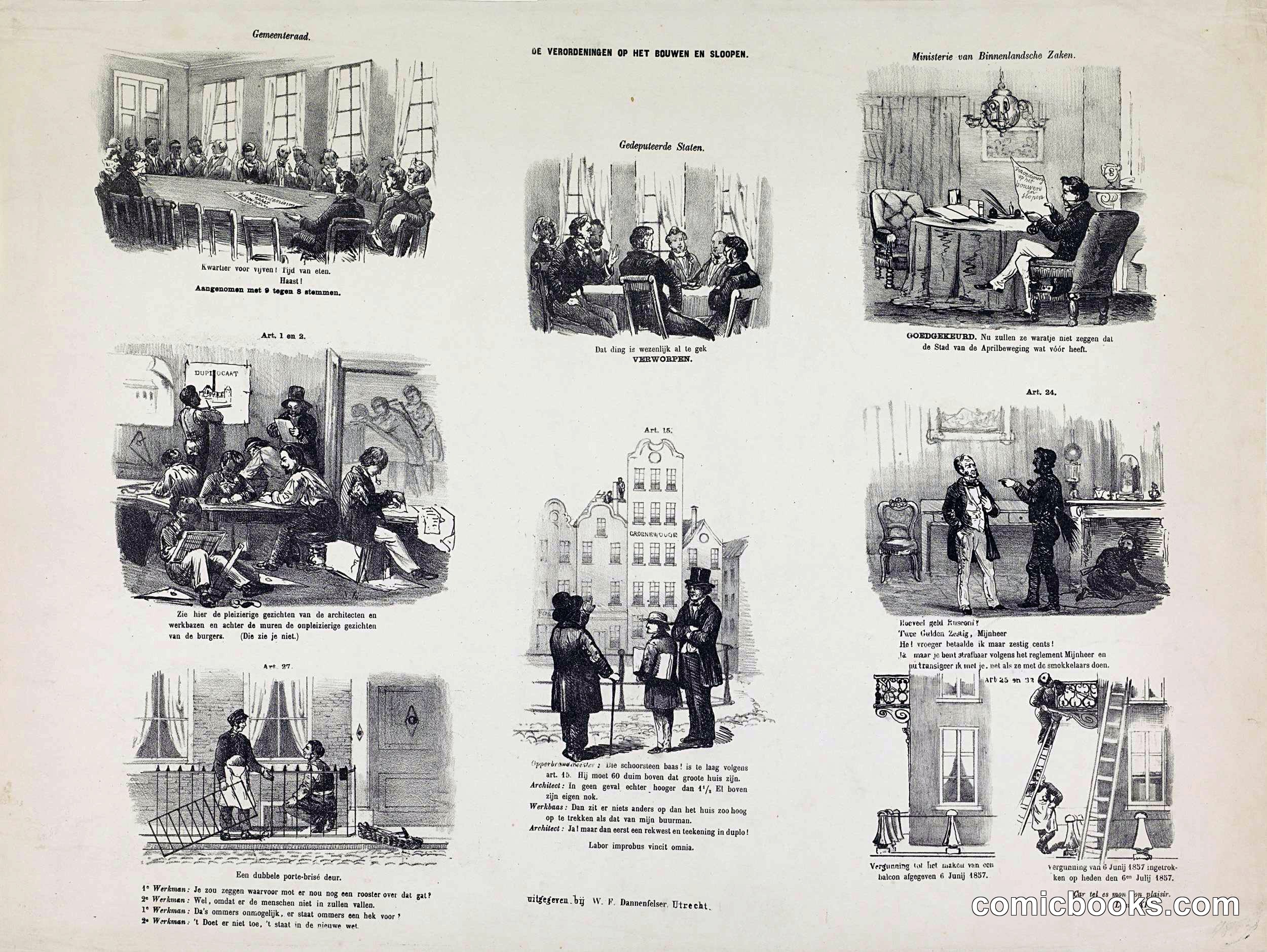 Dutch Political Satire on Building Ordinances, Utrecht