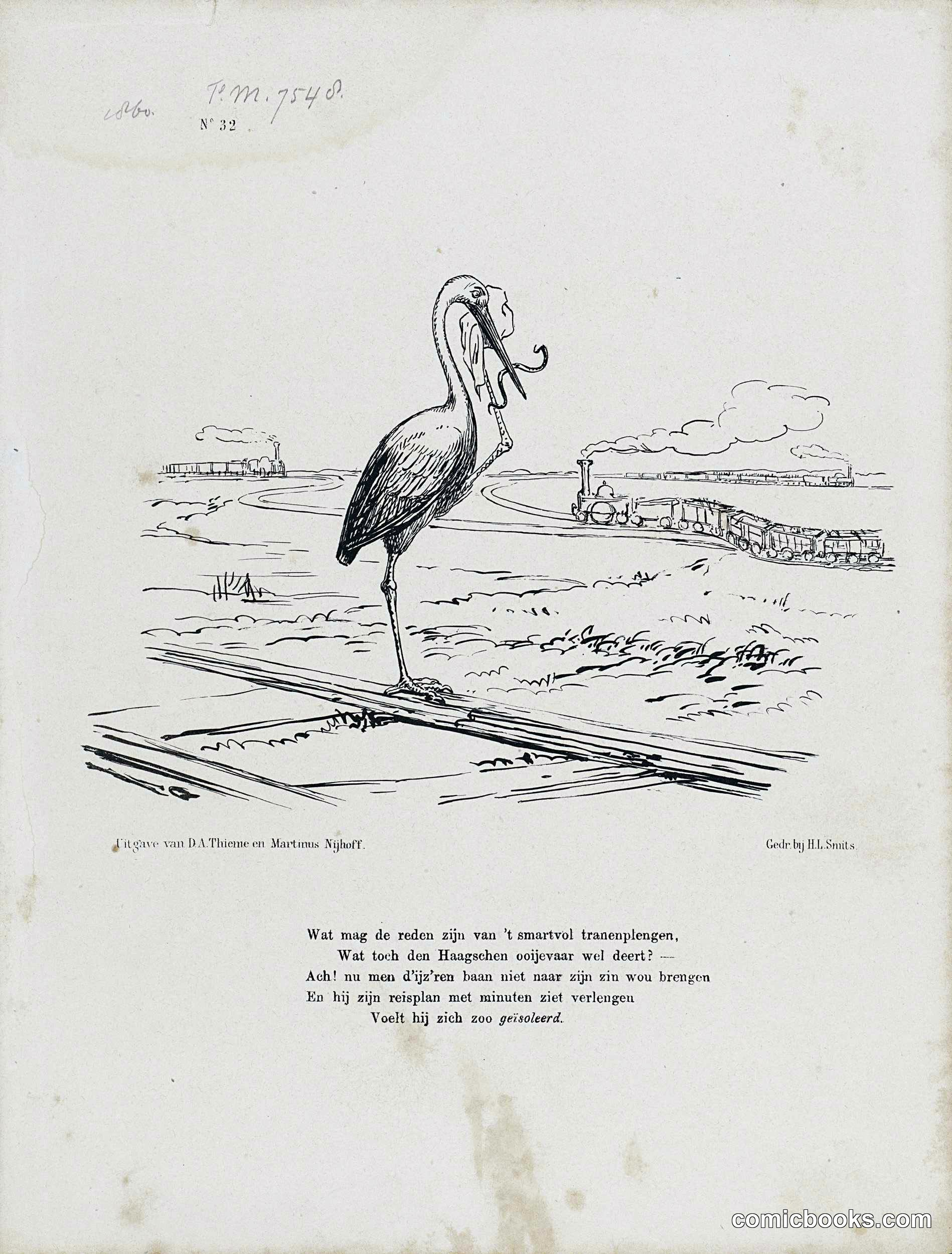 A Stork Disrupts the Railway