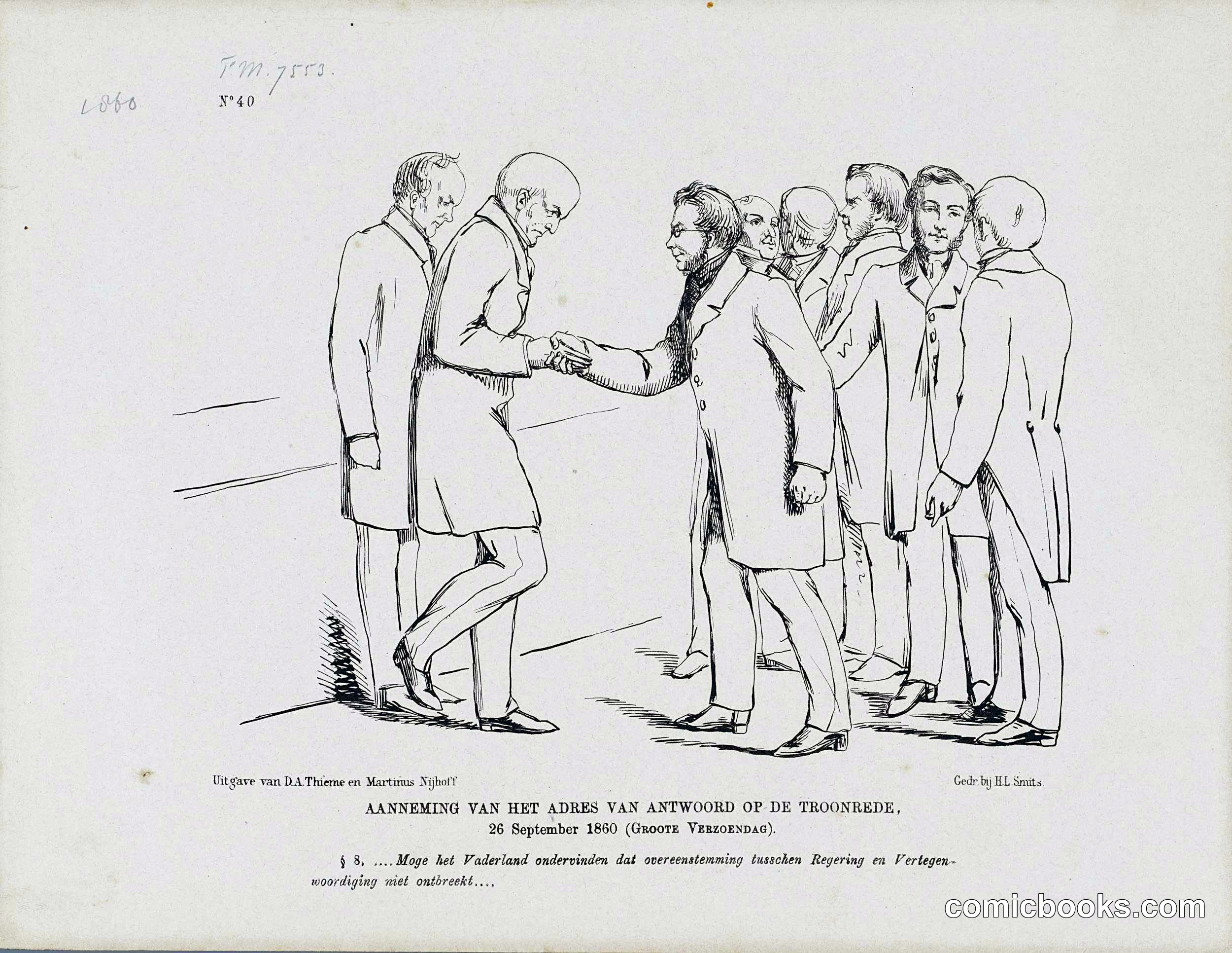 Reception of the Address on the Treaty of Antwerp, 26 September 1860