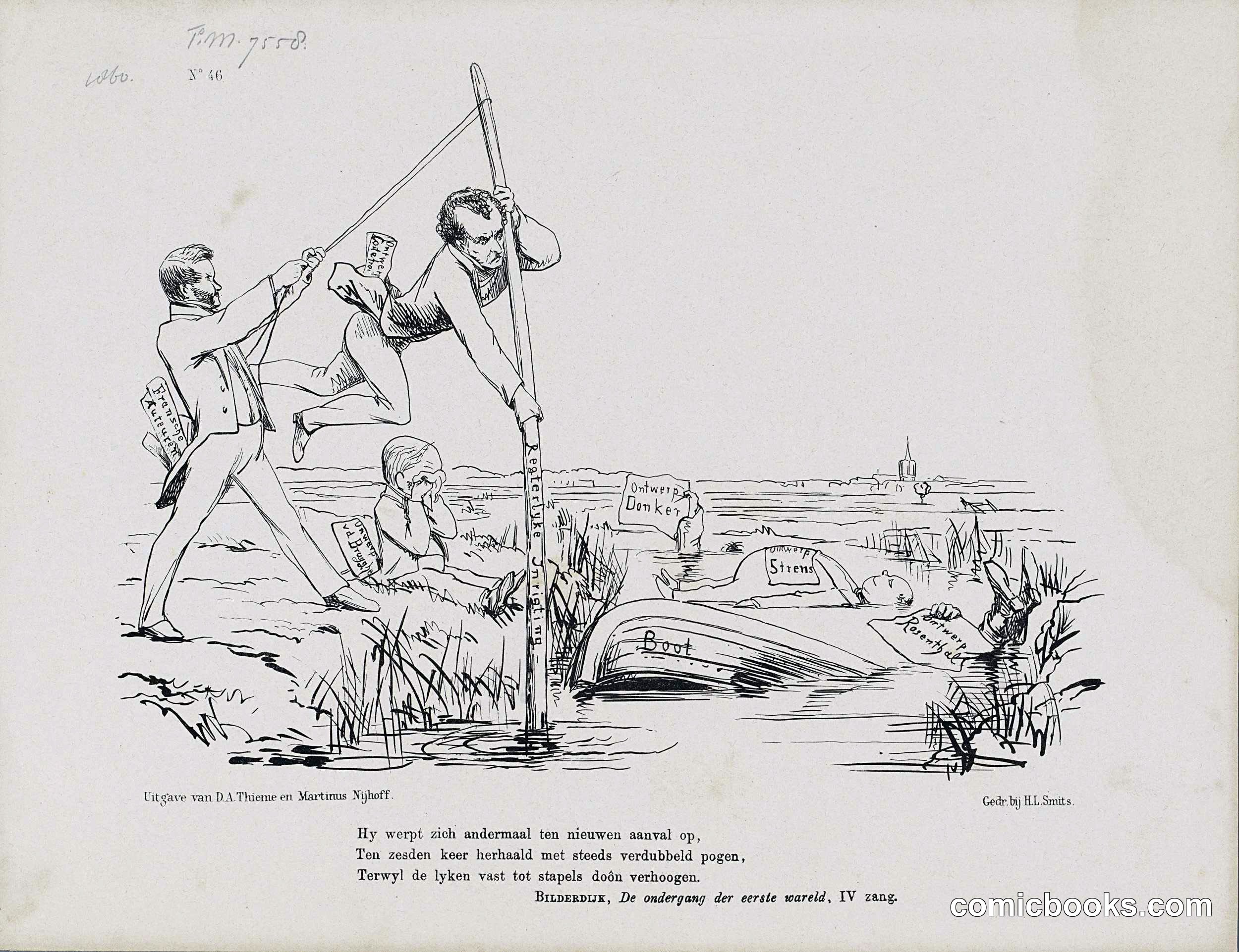 Political Cartoon on Minister M.H. Godefroi