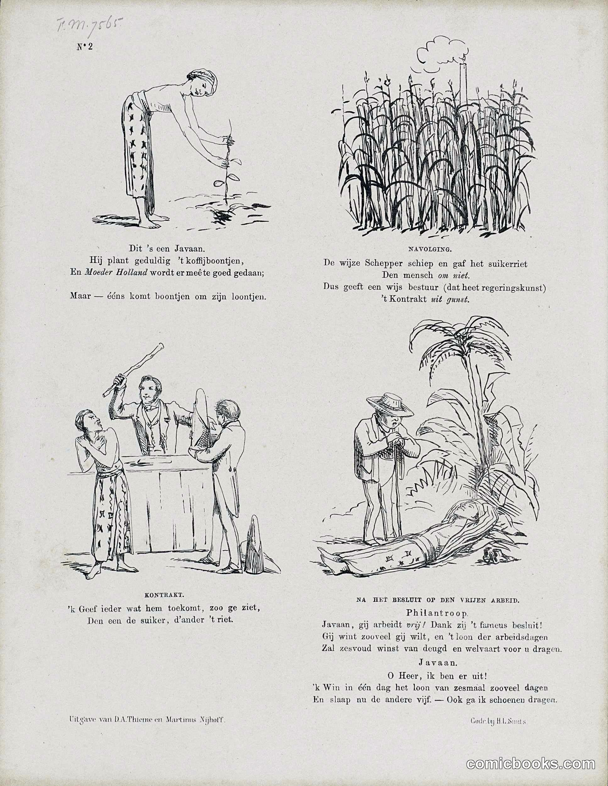 Satirical Print on Culture Contracts in the East Indies