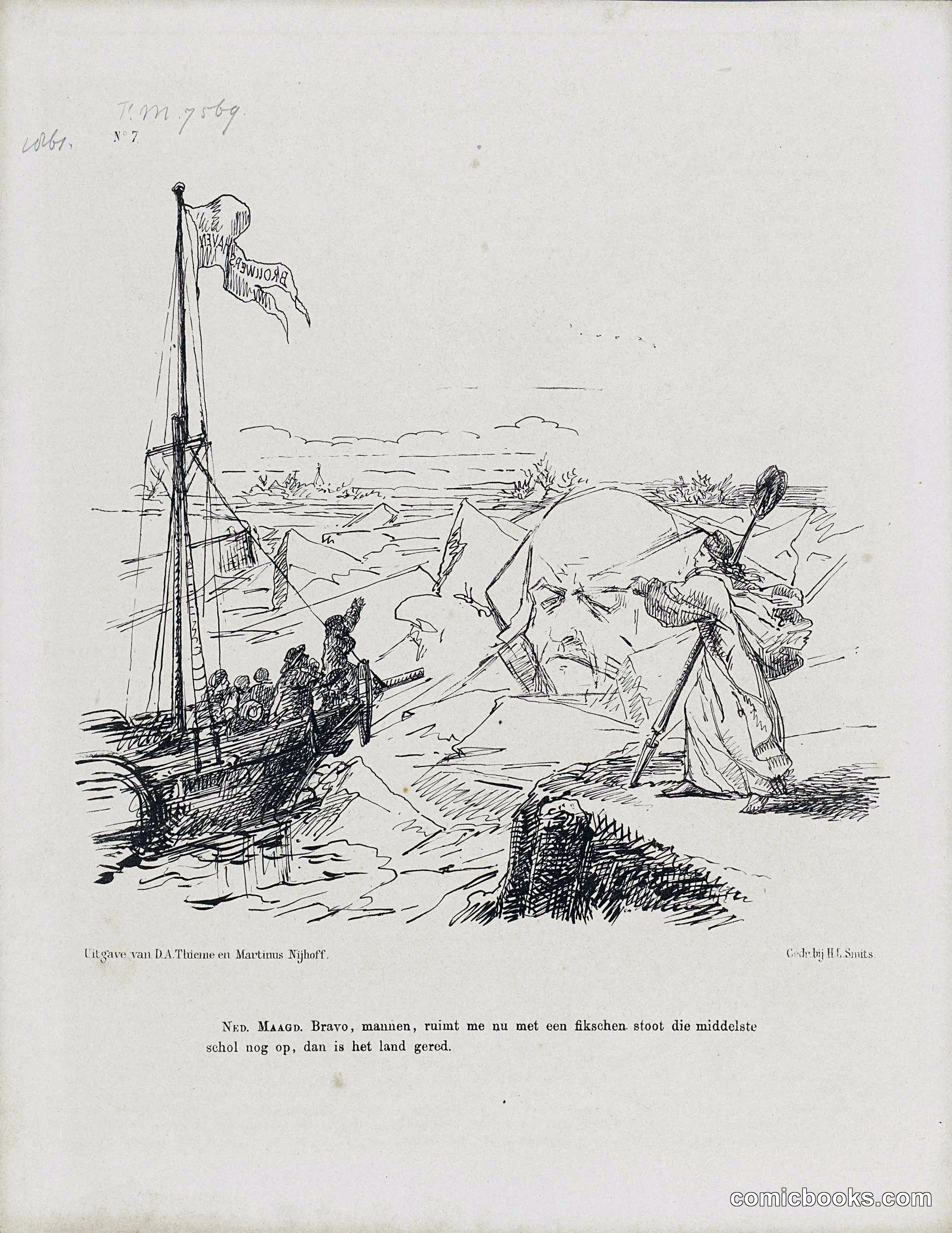 Political Satire on Minister F.A. van Hall