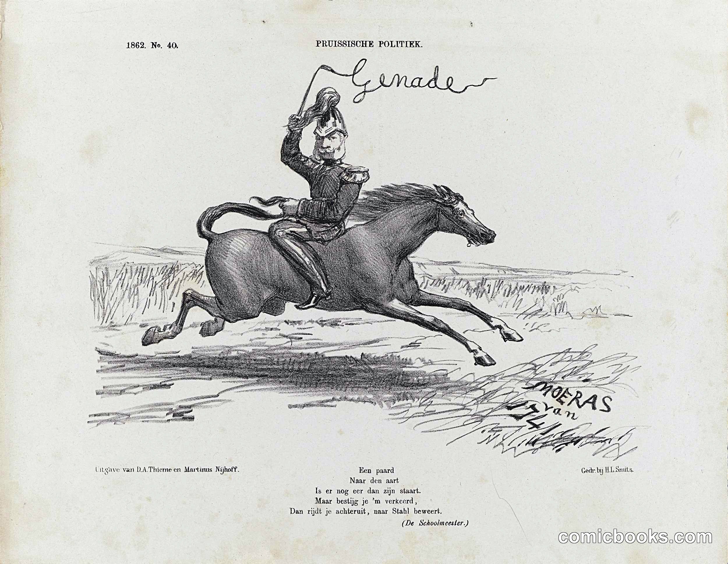Mounted Military Figure with Sword