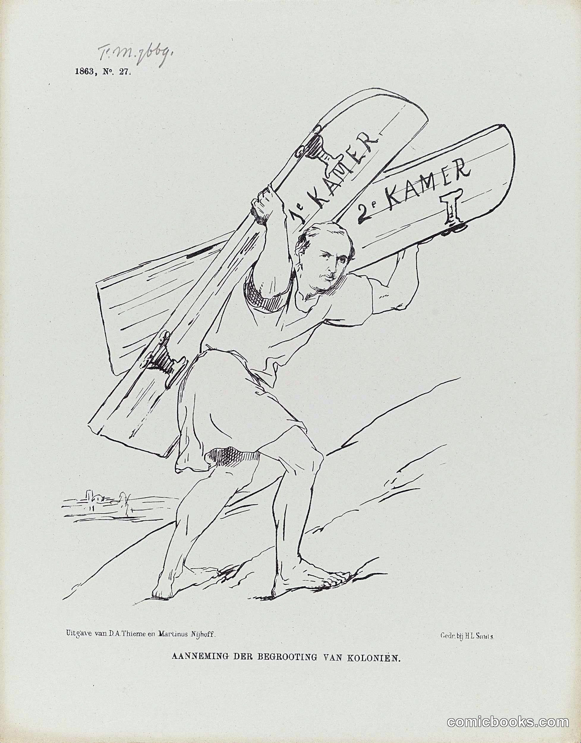 Aanneming der Begroting van Koloniën (Acceptance of the Colonial Budget)
