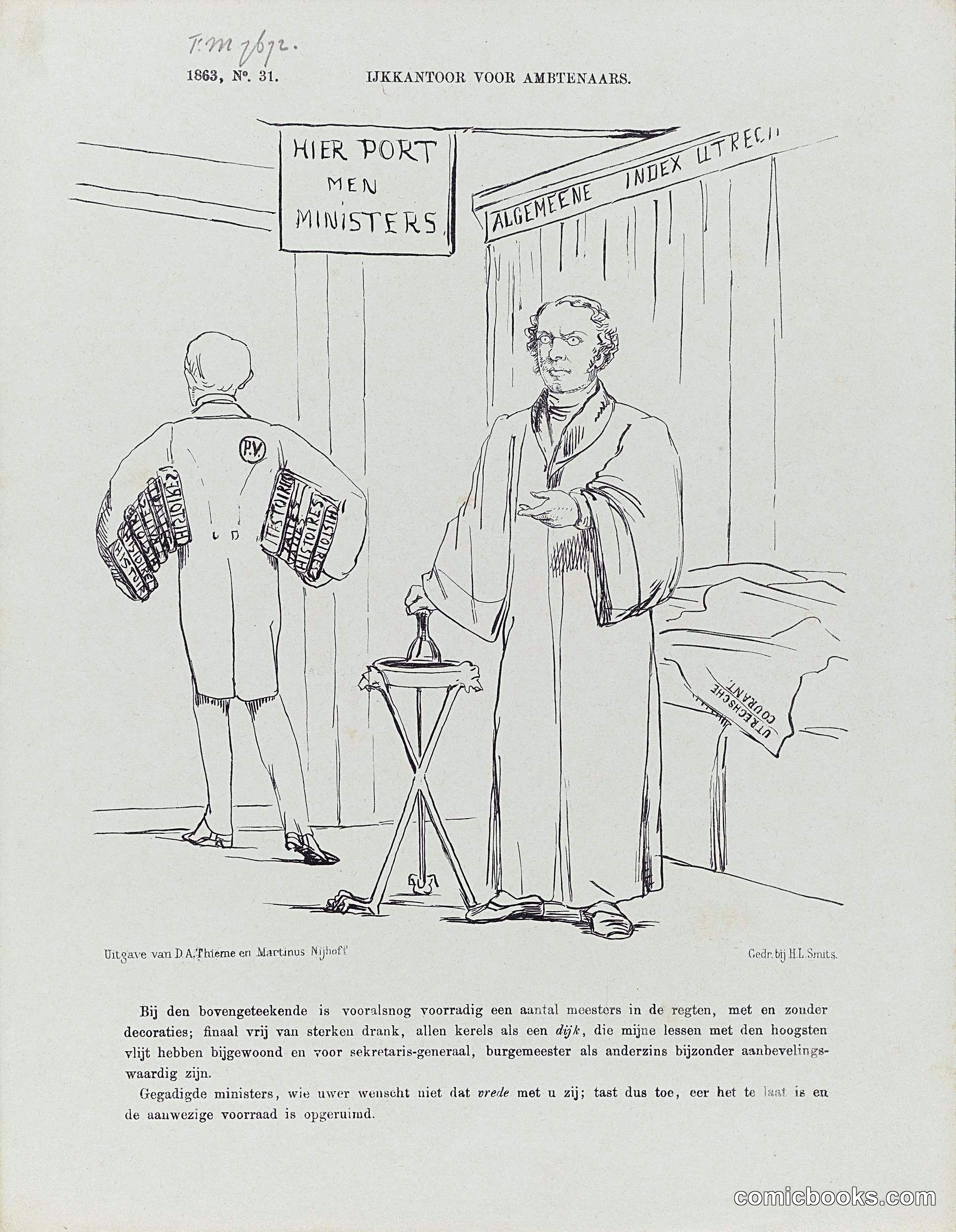 Satire on Professor Vreede