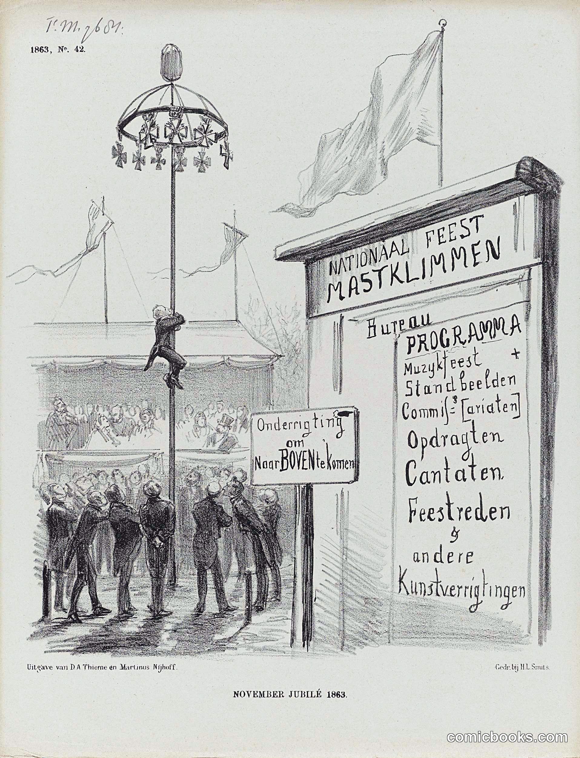 National Festival of Mastklimmen (Mast-Climbing Festival), November 1863