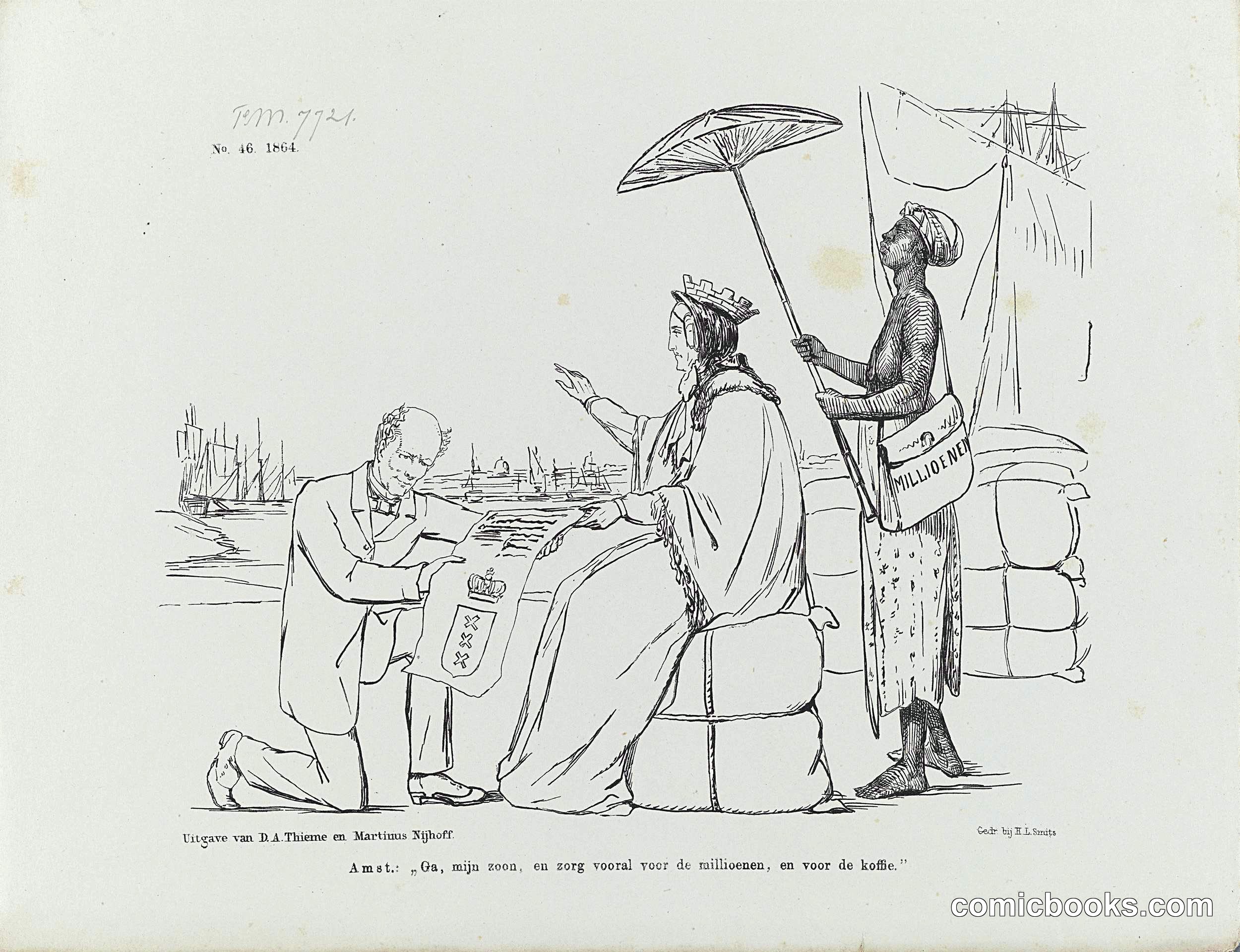 Political Satire on Amsterdam and Rochussen, 1864