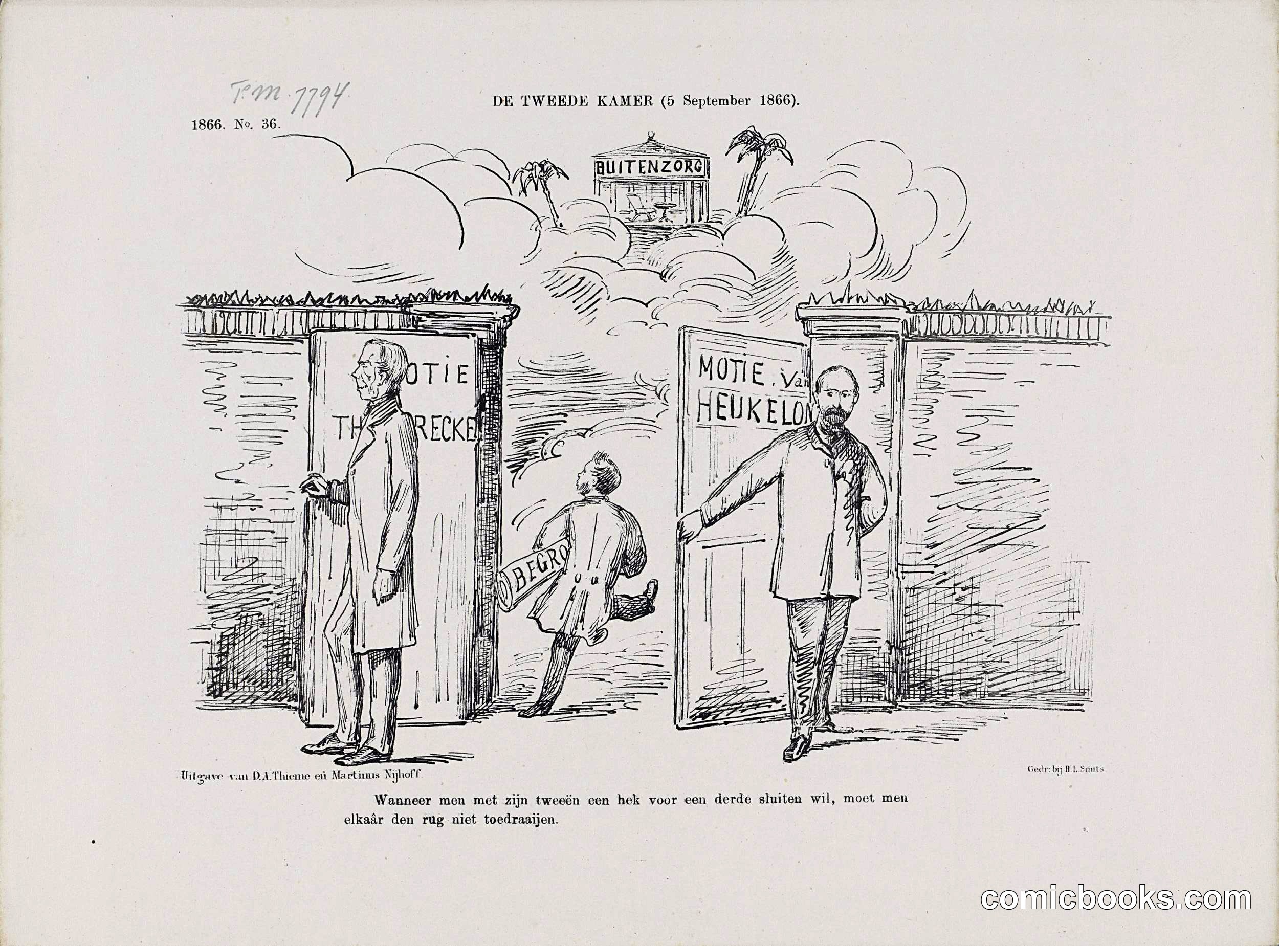 Satirical Print on Thorbecke and Van Heukelom