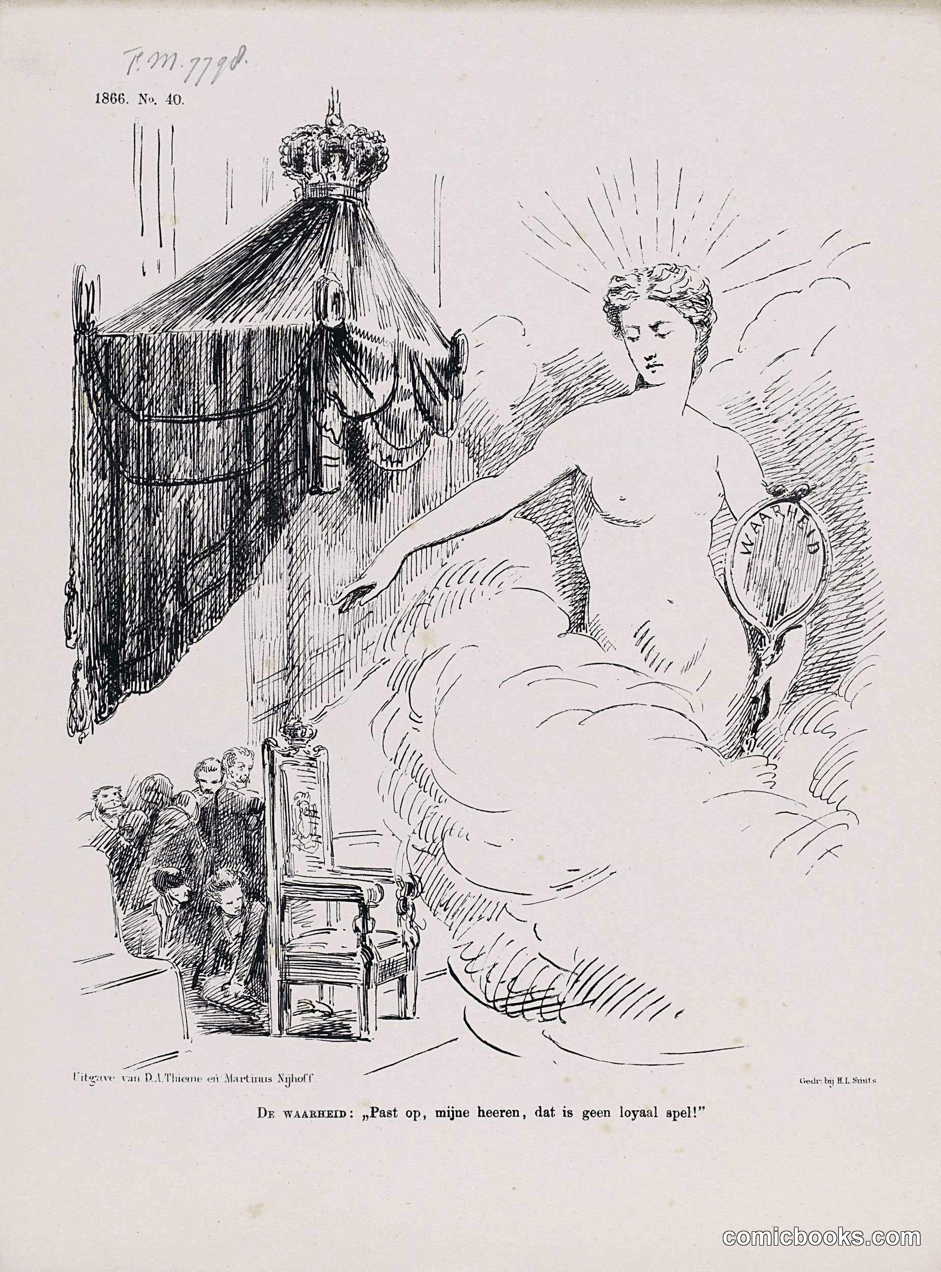 Dutch Political Satire on Royal Prerogative, 1866