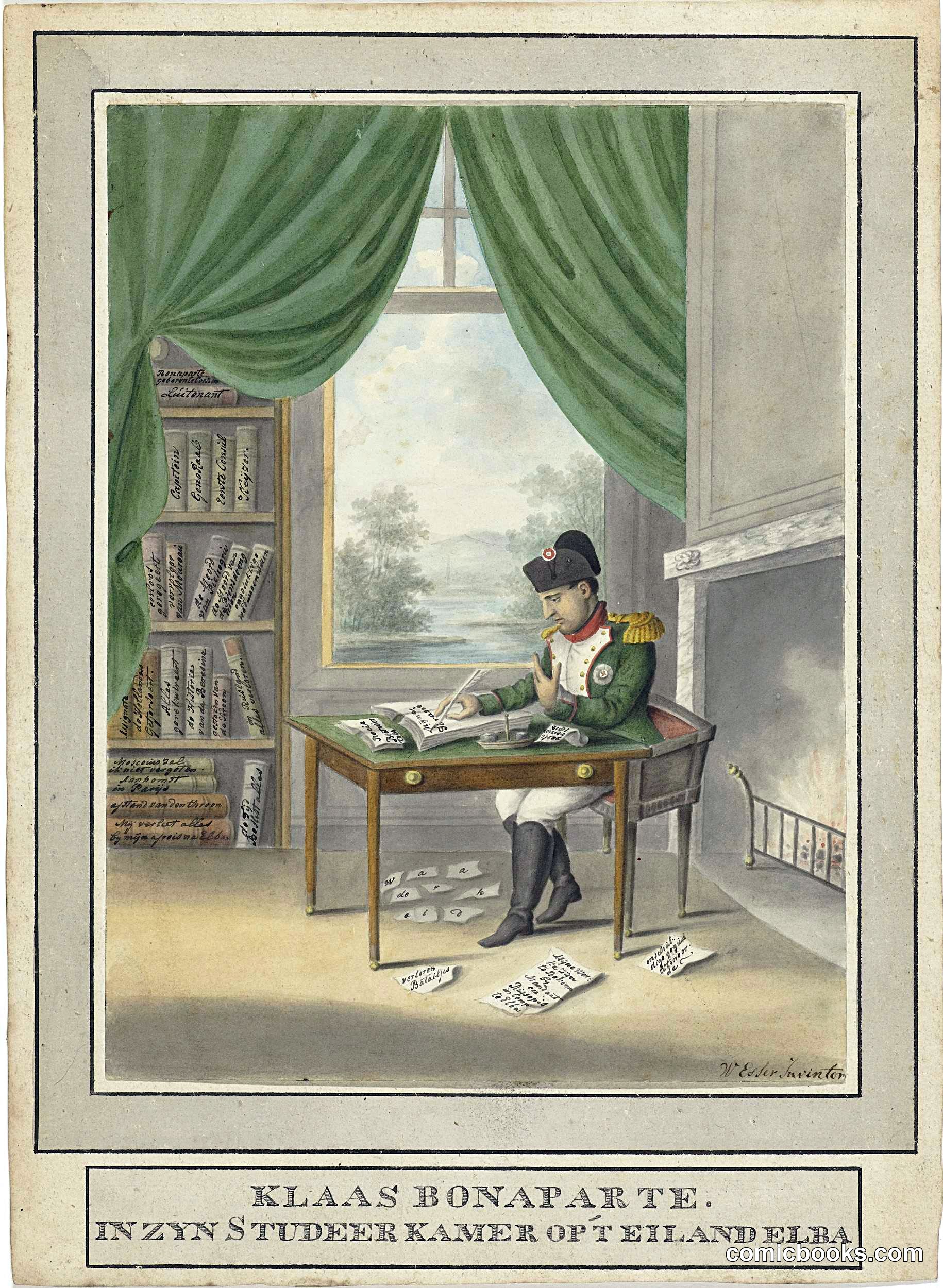 Klaas Bonaparte in His Study on the Island of Elba