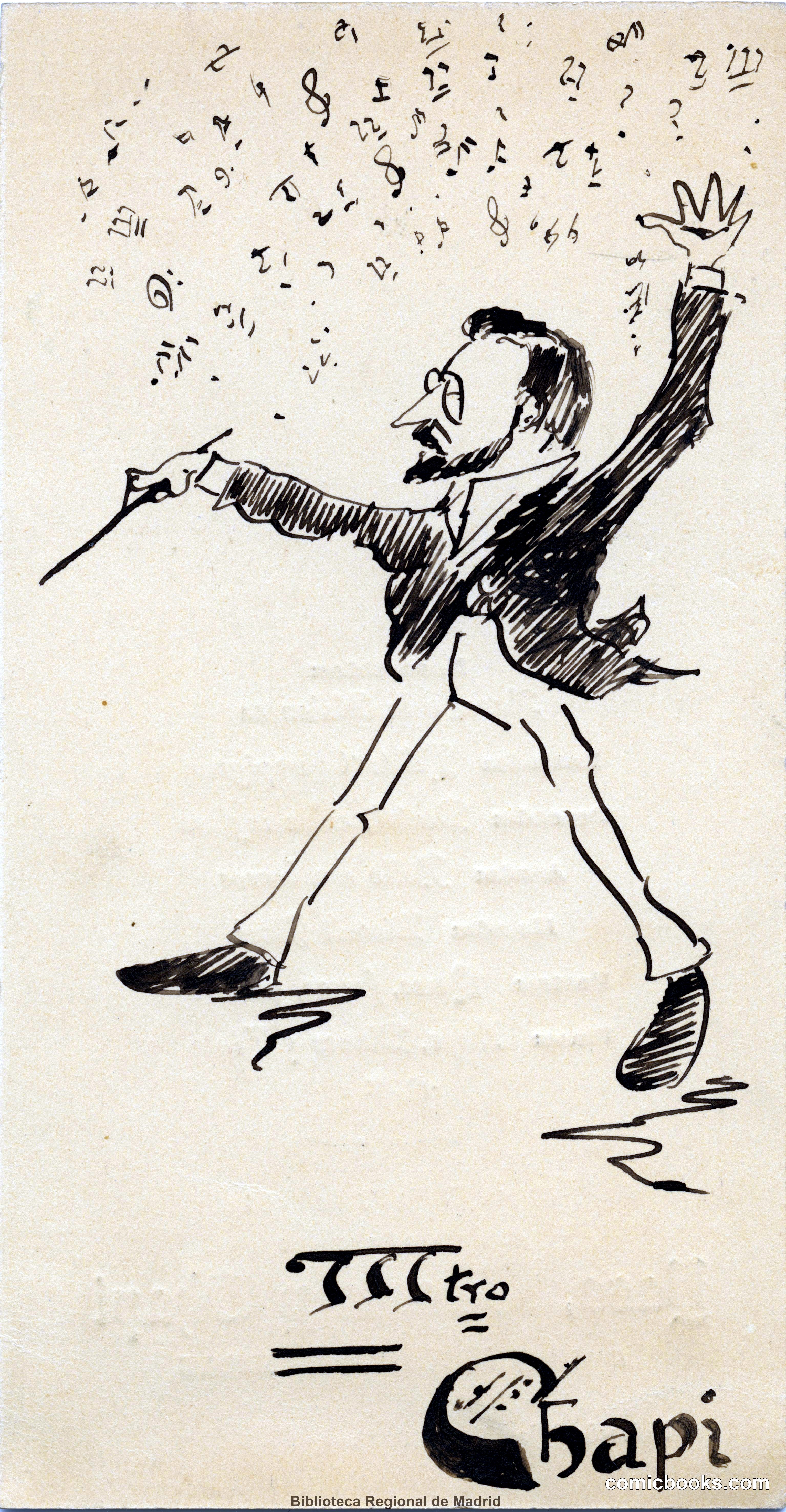 Caricature from a Banquet Menu for Spanish Playwrights, 1899