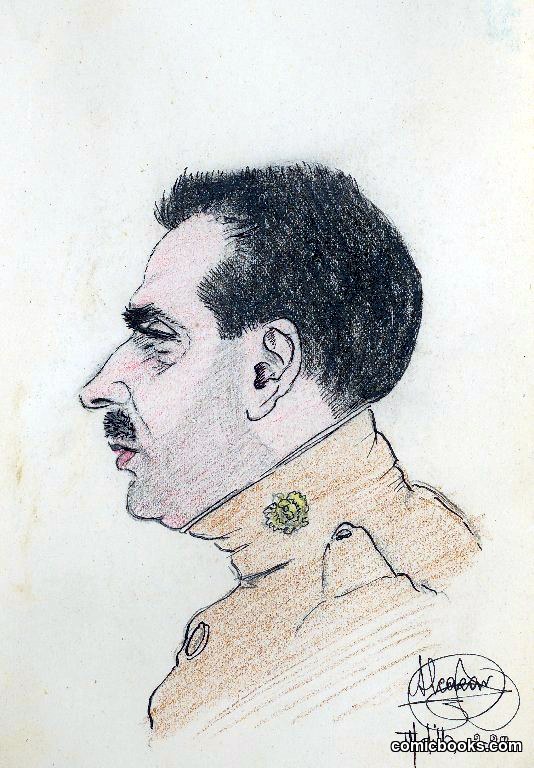 Profile Caricature of a Military or Political Figure