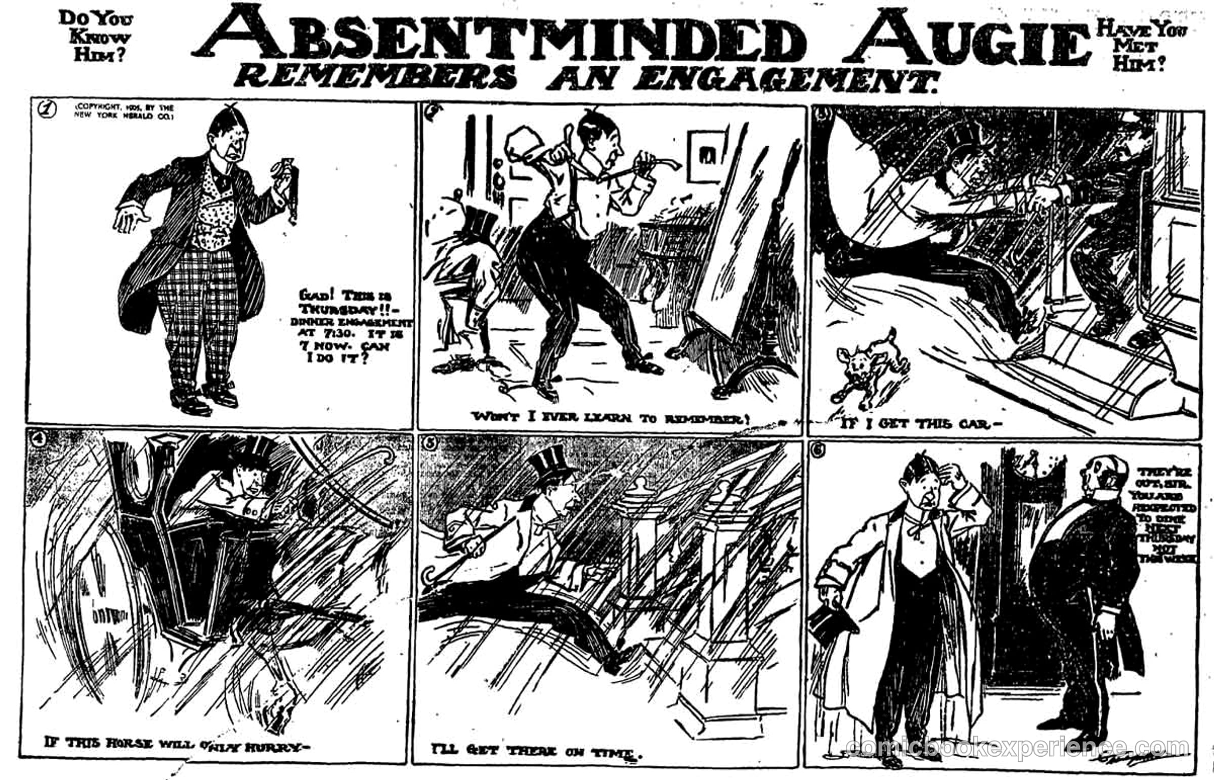 Absentminded Augie Remembers an Engagement