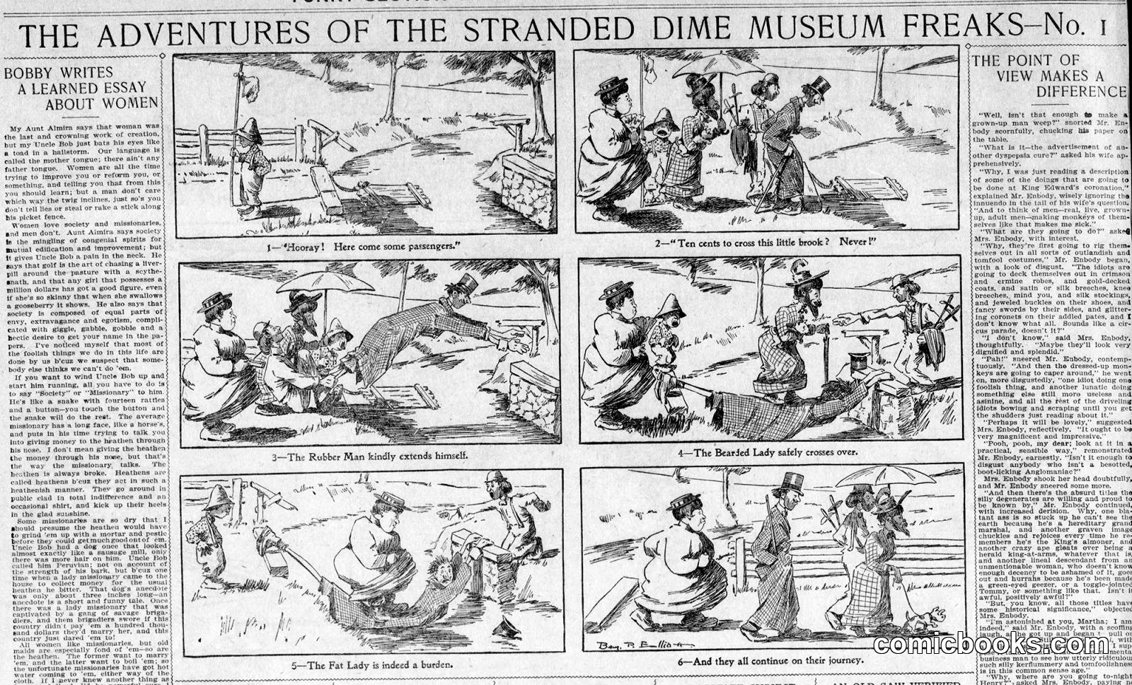 The Adventures of the Stranded Dime Museum Freaks, No. 1