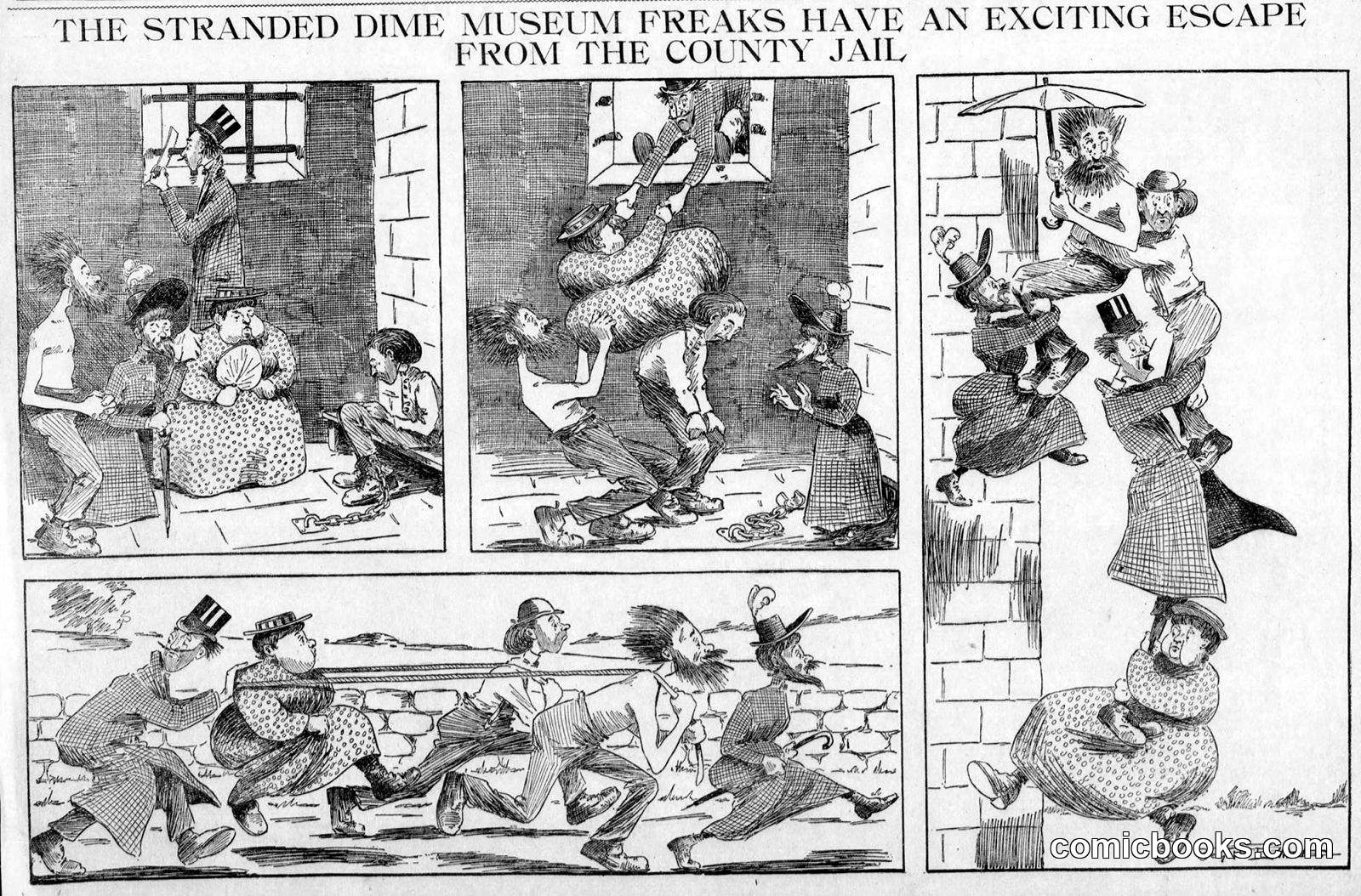 The Stranded Dime Museum Freaks Have an Exciting Escape from the County Jail