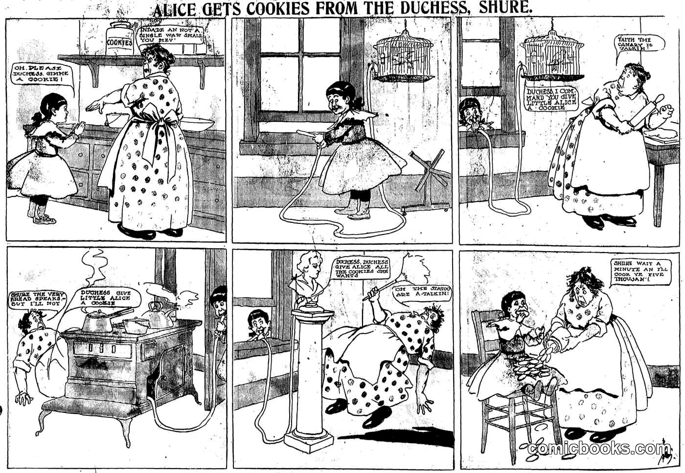Alice Gets Cookies from the Duchess, Shure