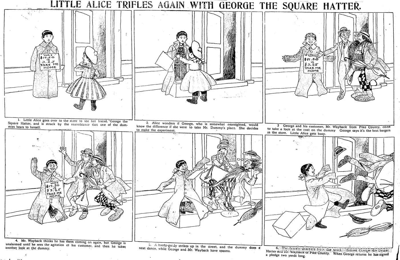 Little Alice Trifles Again with George the Square Hatter