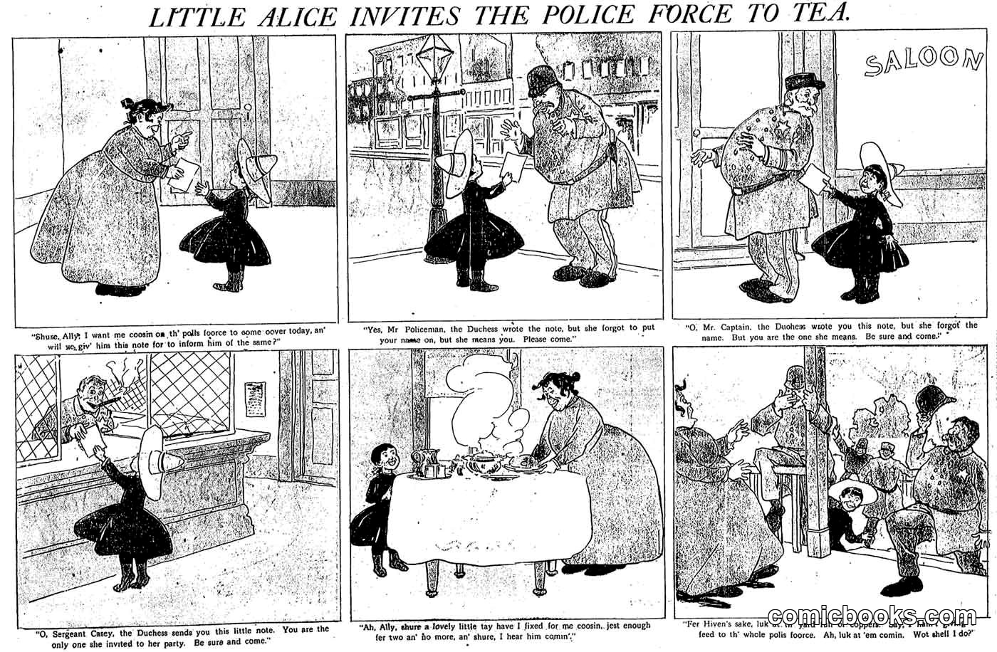 Little Alice Invites the Police Force to Tea