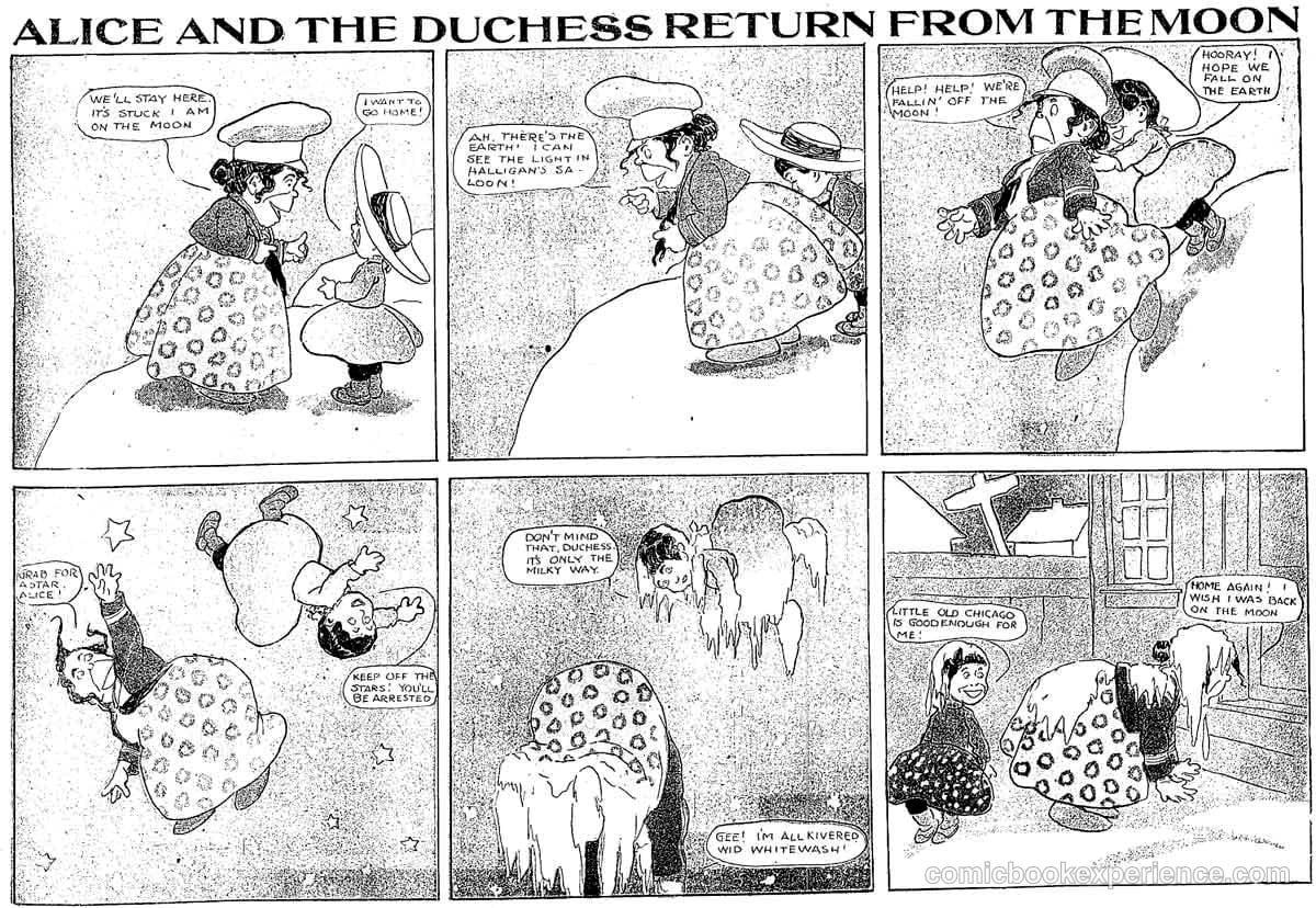 Alice and the Duchess Return from the Moon