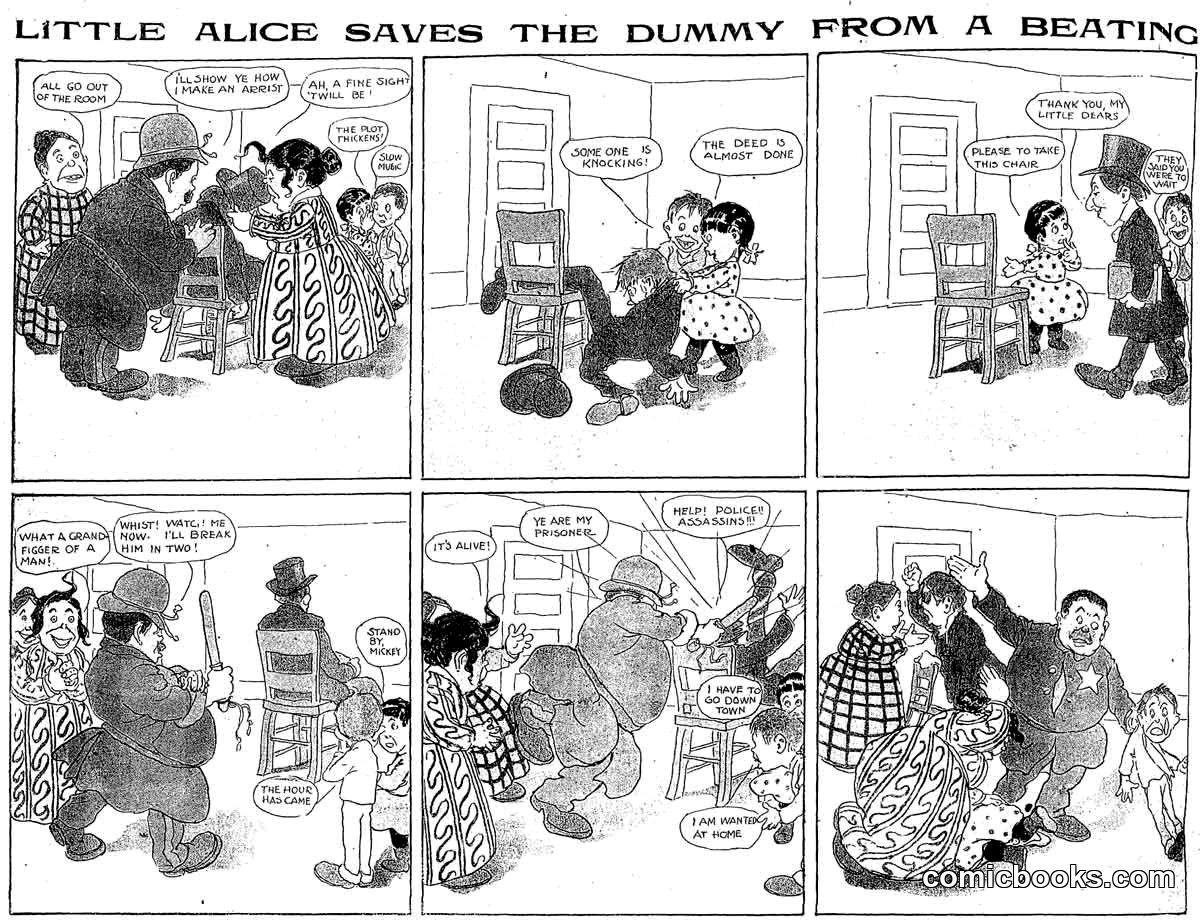 Little Alice Saves the Dummy from a Beating