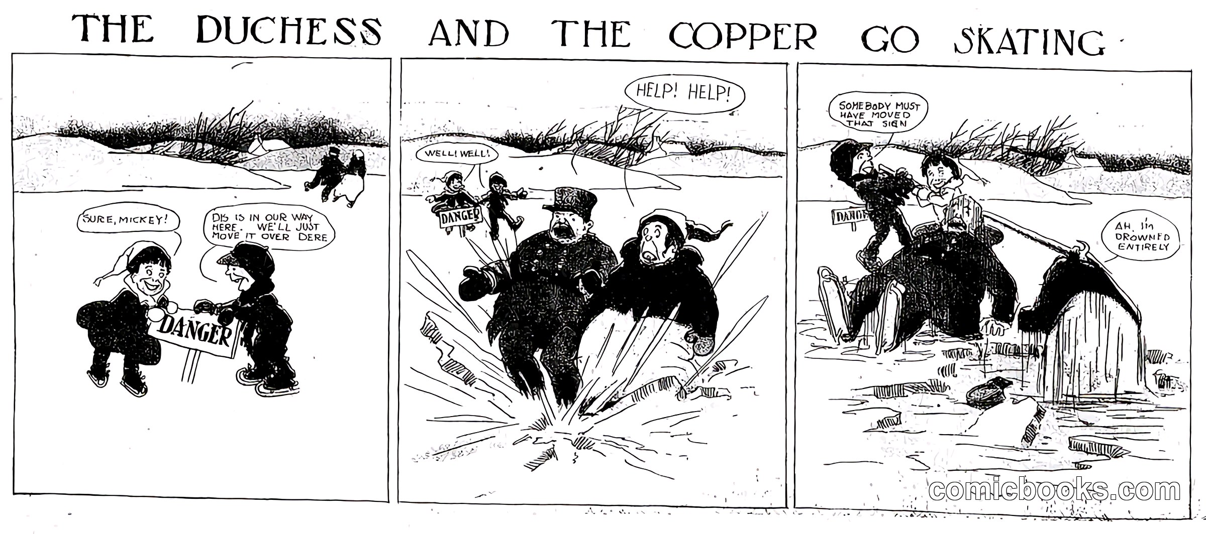 The Duchess and the Copper Go Skating