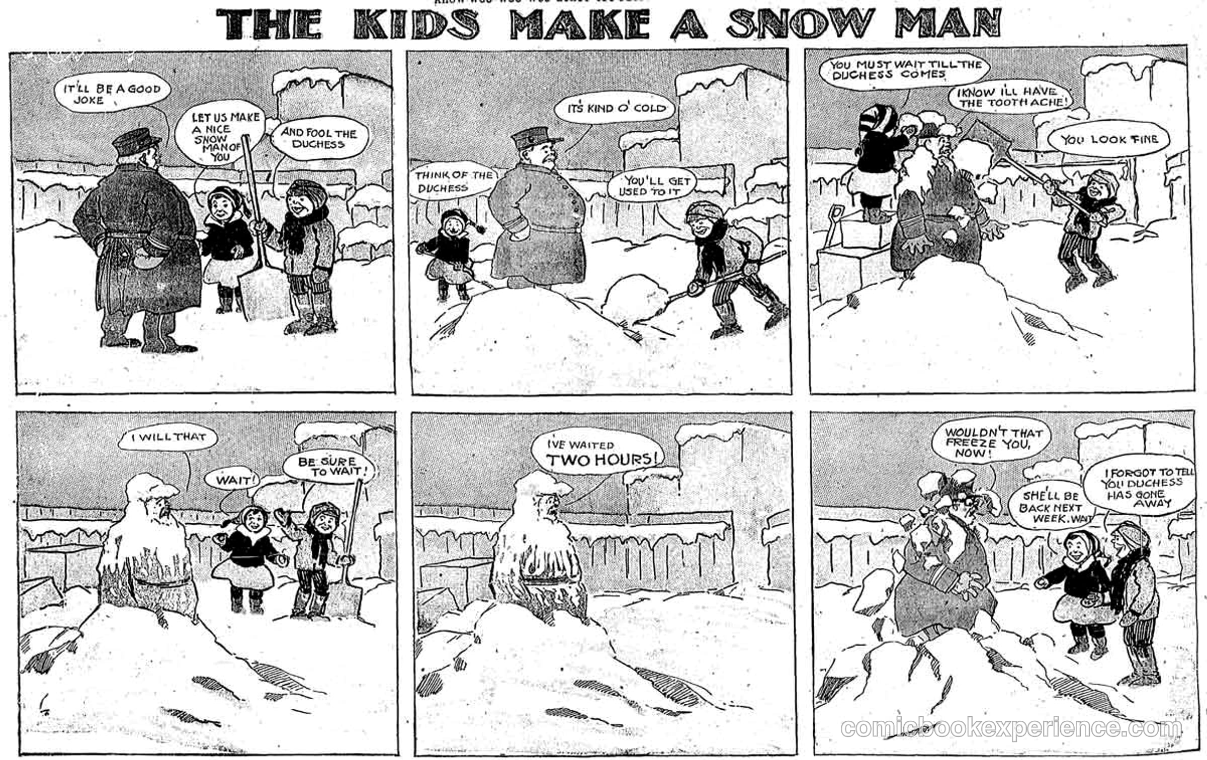 The Kids Make a Snowman