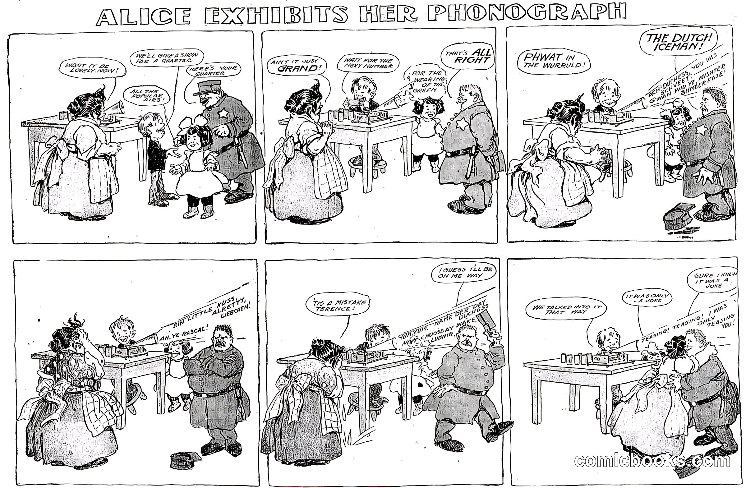 Alice Exhibits Her Phonograph