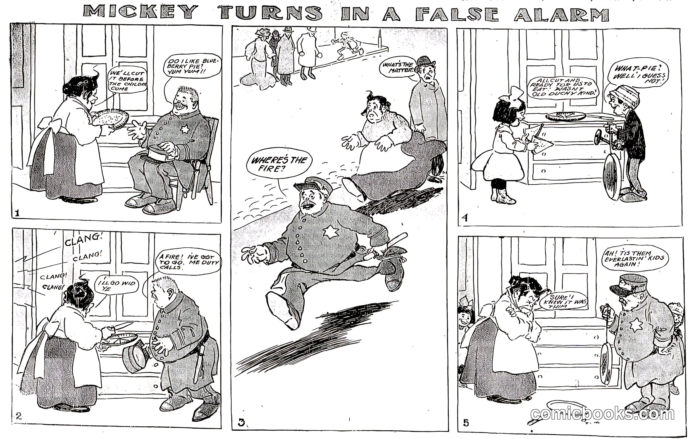 Mickey Turns in a False Alarm