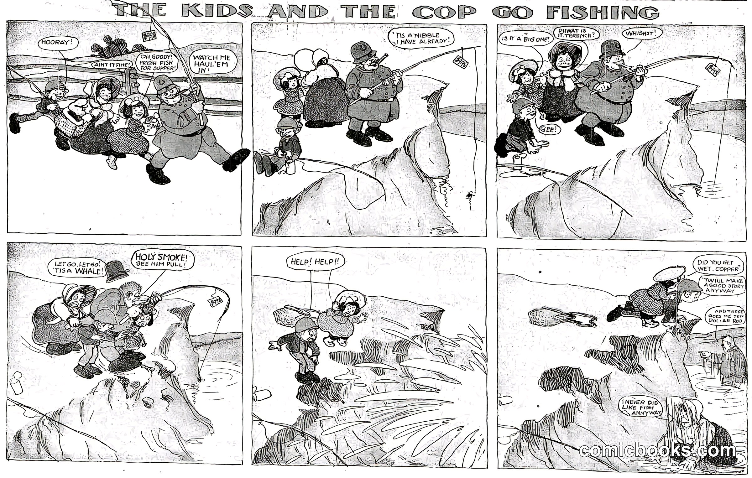 The Kids and the Cop Go Fishing