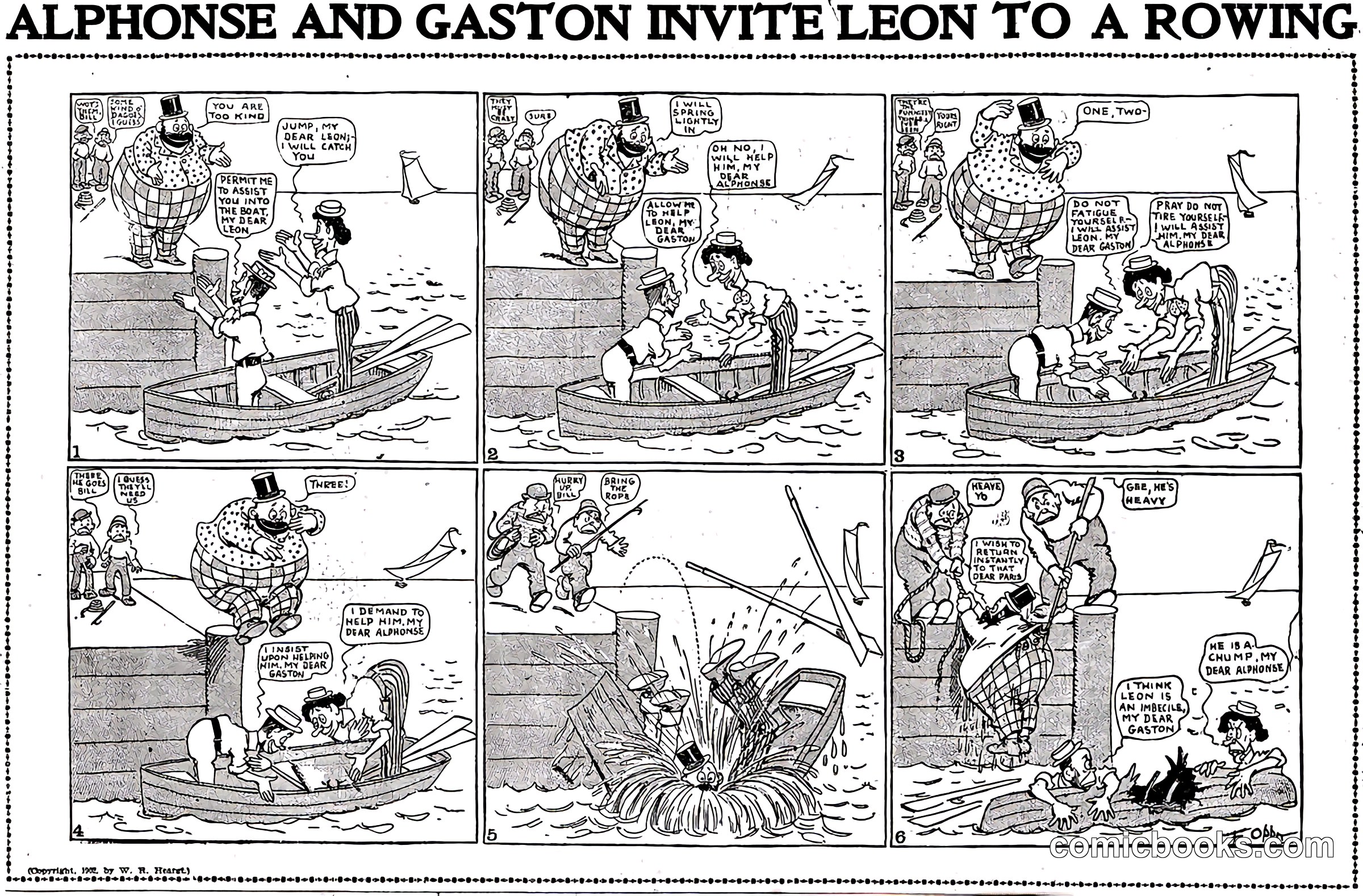 Alphonse and Gaston Invite Leon to a Rowing