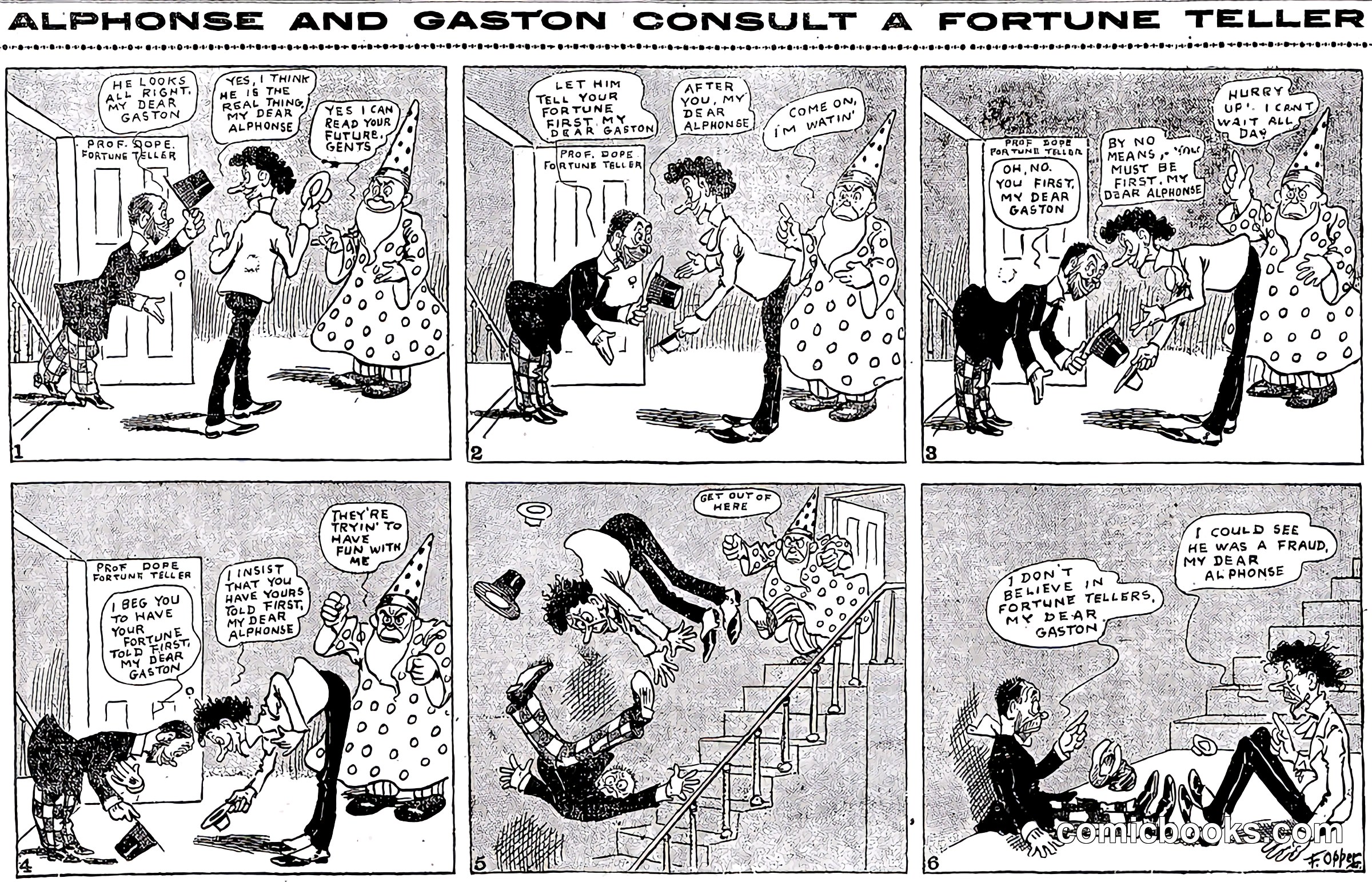 Alphonse and Gaston Consult a Fortune Teller