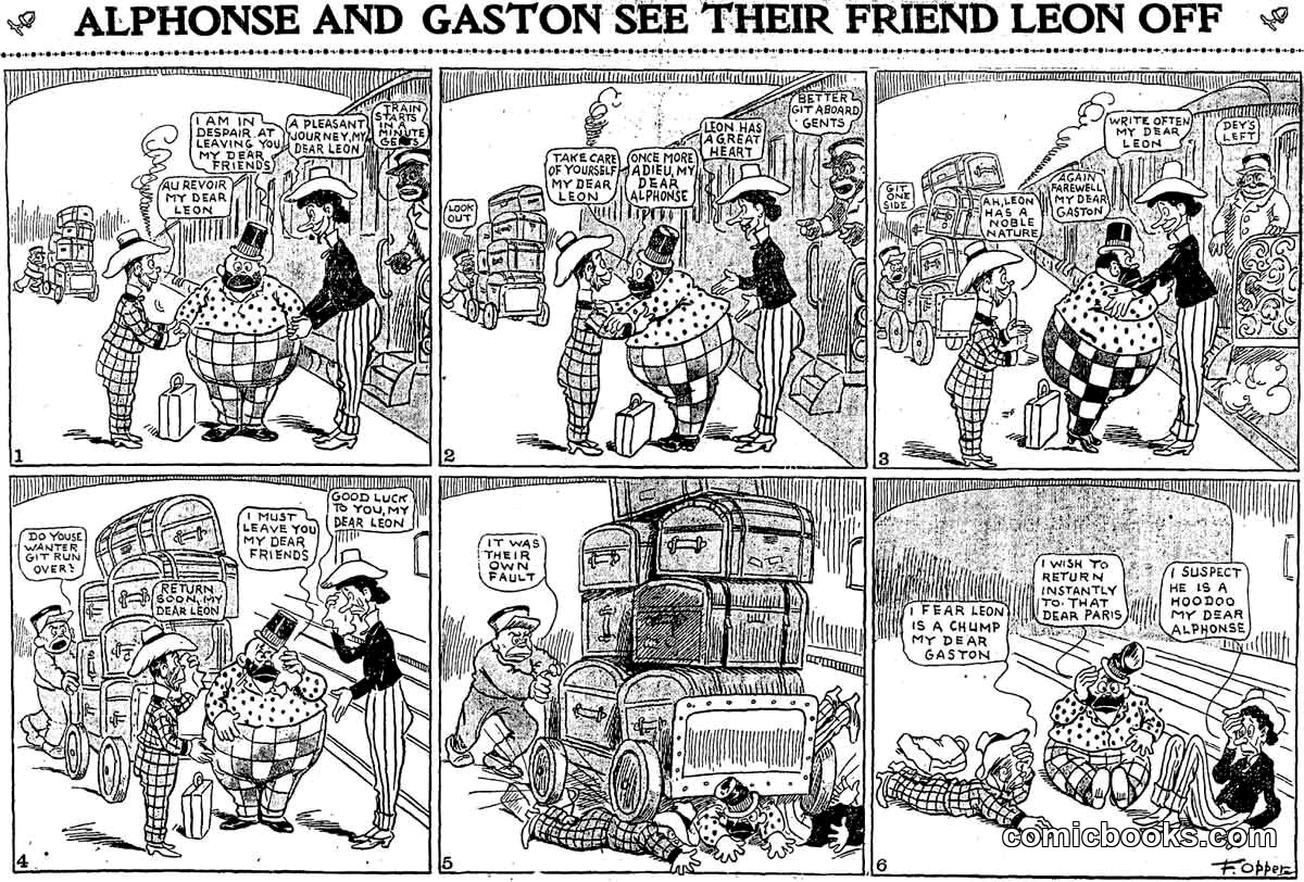 Alphonse and Gaston See Their Friend Leon Off