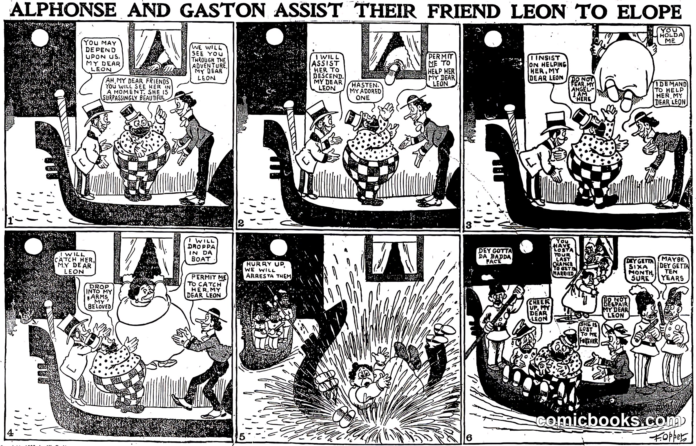 Alphonse and Gaston Assist Their Friend Leon to Elope