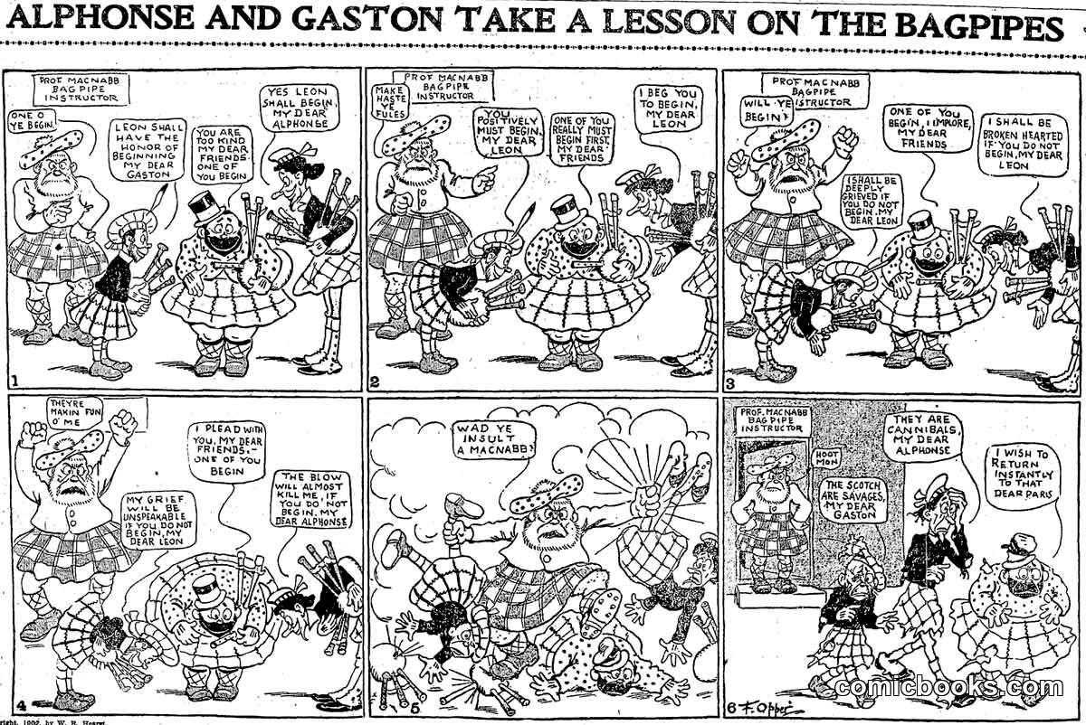 Alphonse and Gaston Take a Lesson on the Bagpipes