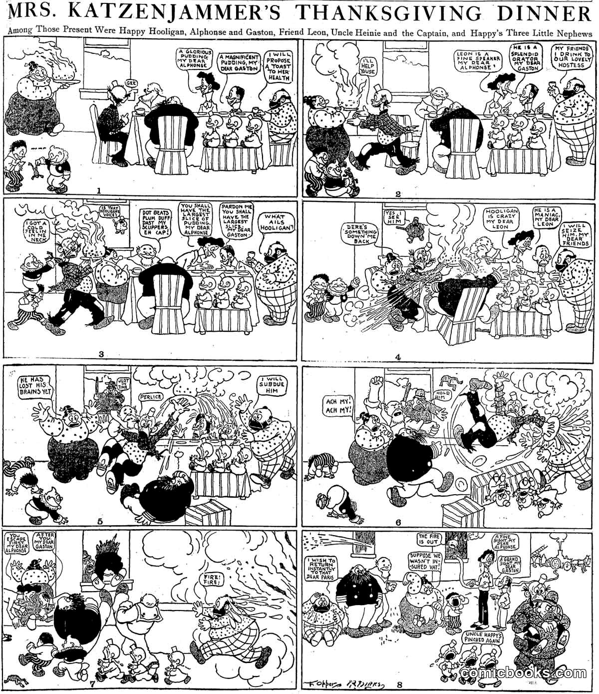 Mrs. Katzenjammer's Thanksgiving Dinner
